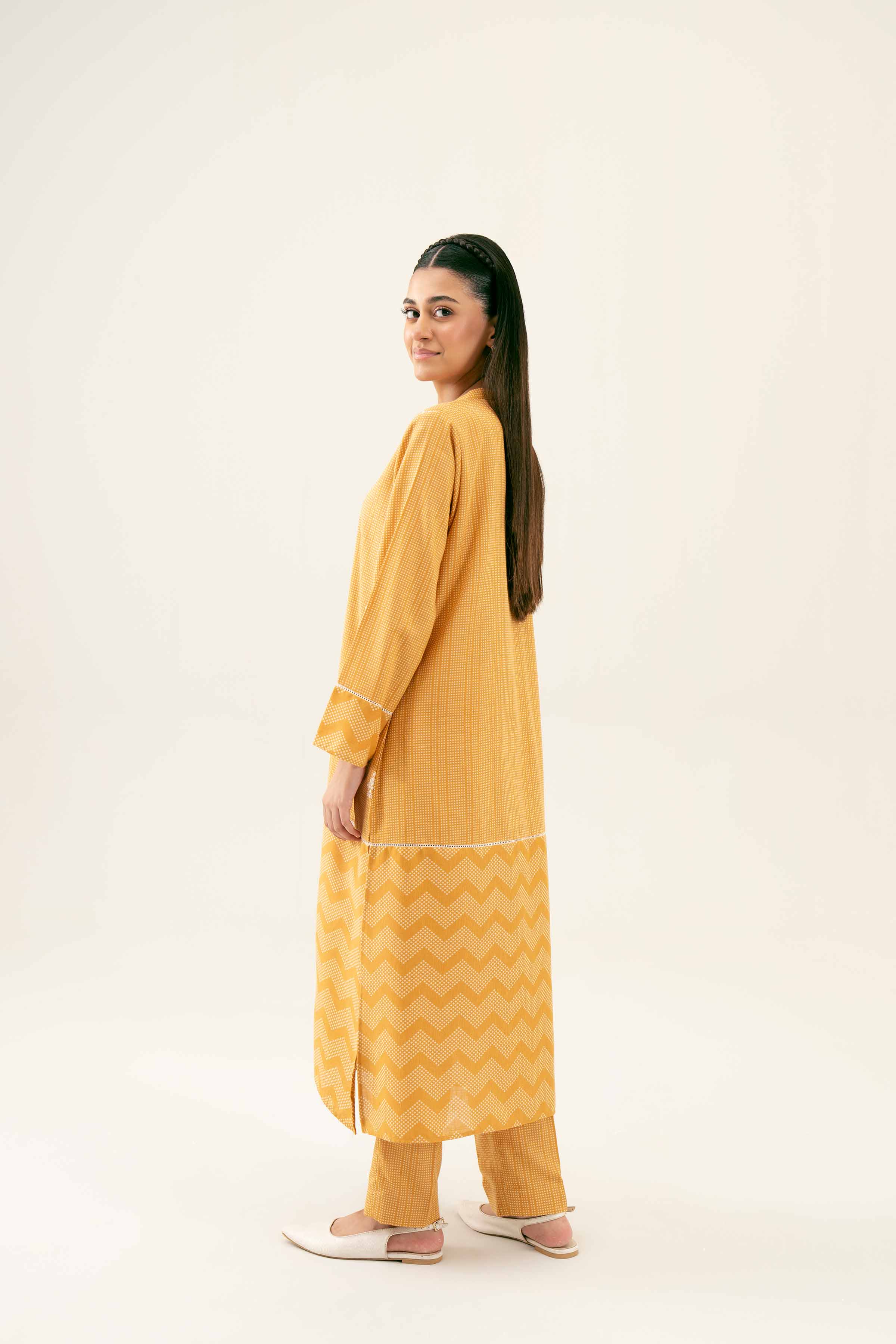 2 Piece - Printed Embroidered Suit - PW24-235