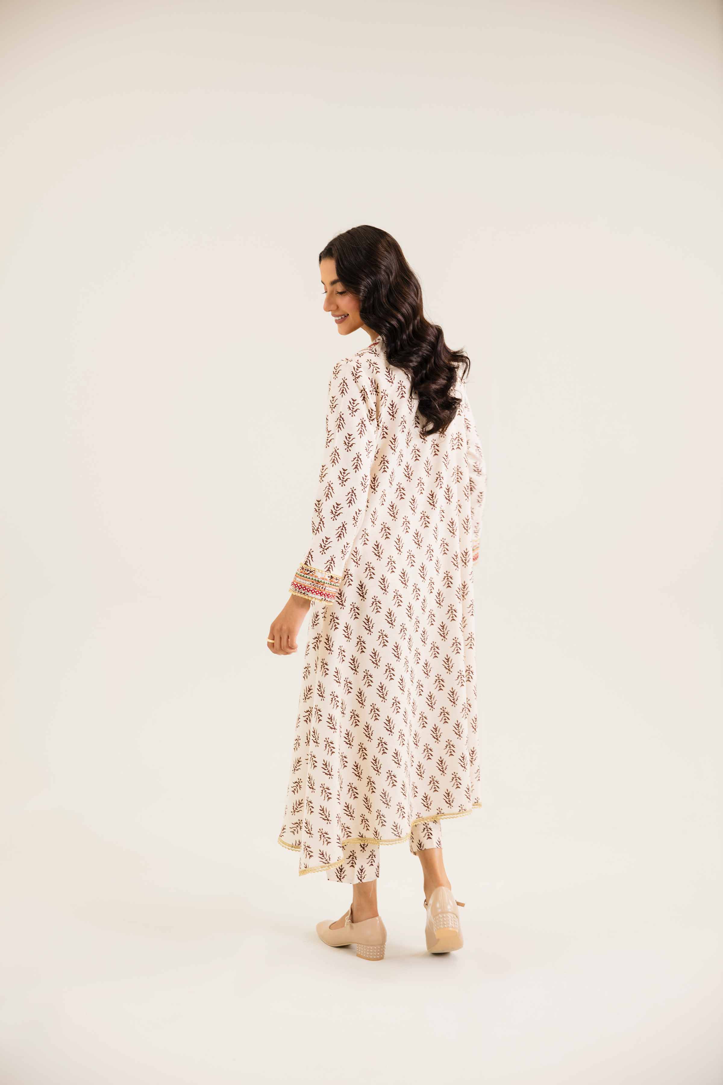 2 Piece - Printed Embroidered Suit - PW24-240