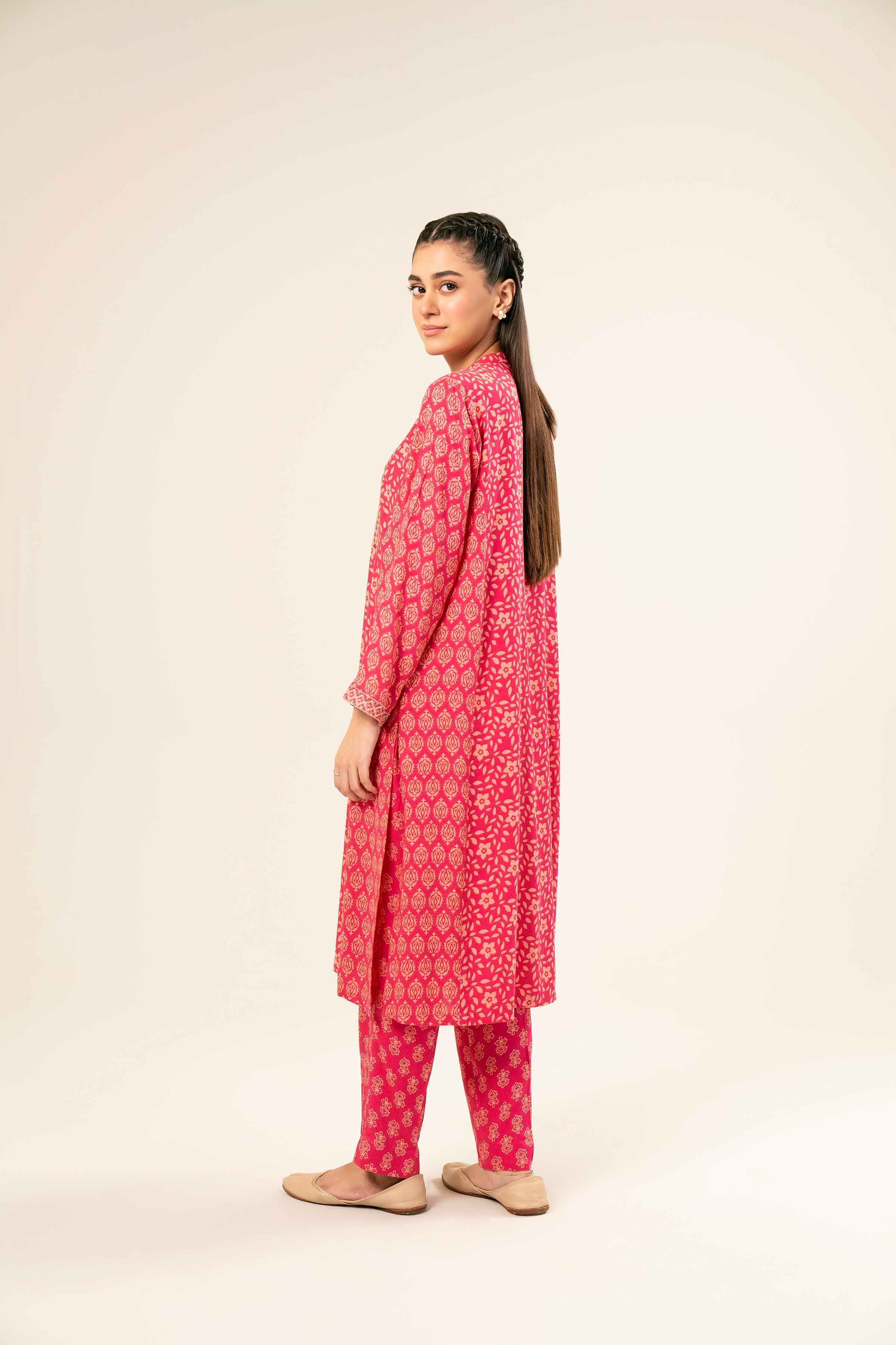 2 Piece - Printed Embroidered Suit - PW24-267