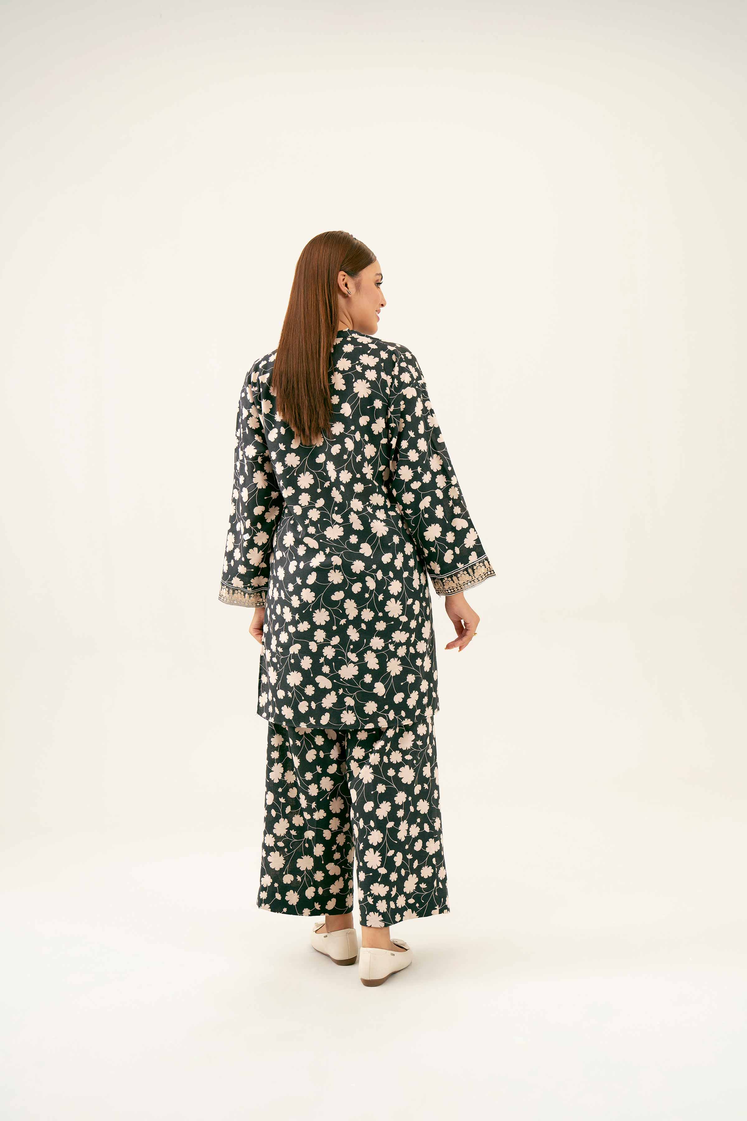 2 Piece - Printed Embroidered Suit - PW24-271