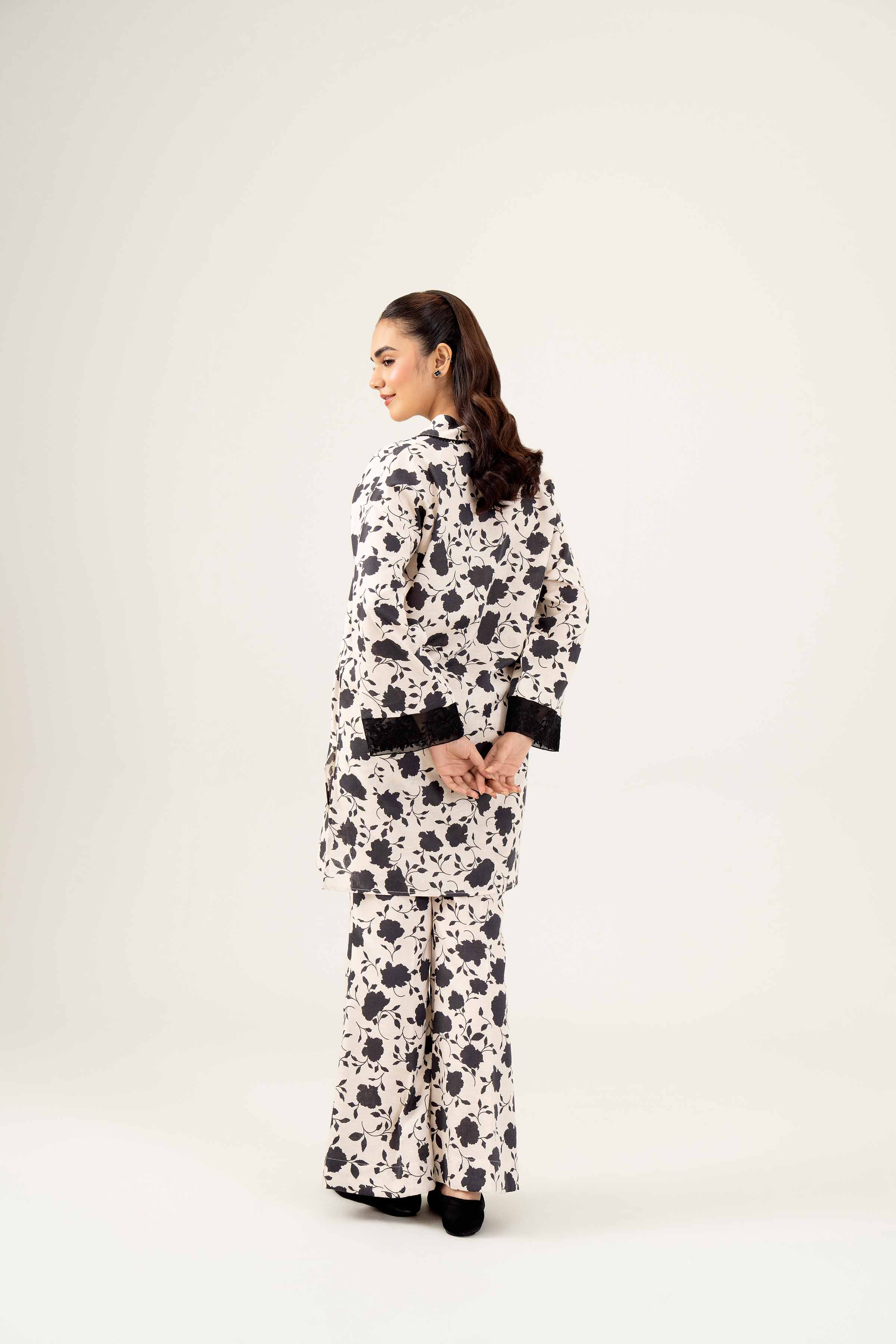 2 Piece - Printed Embroidered Suit - PW24-309