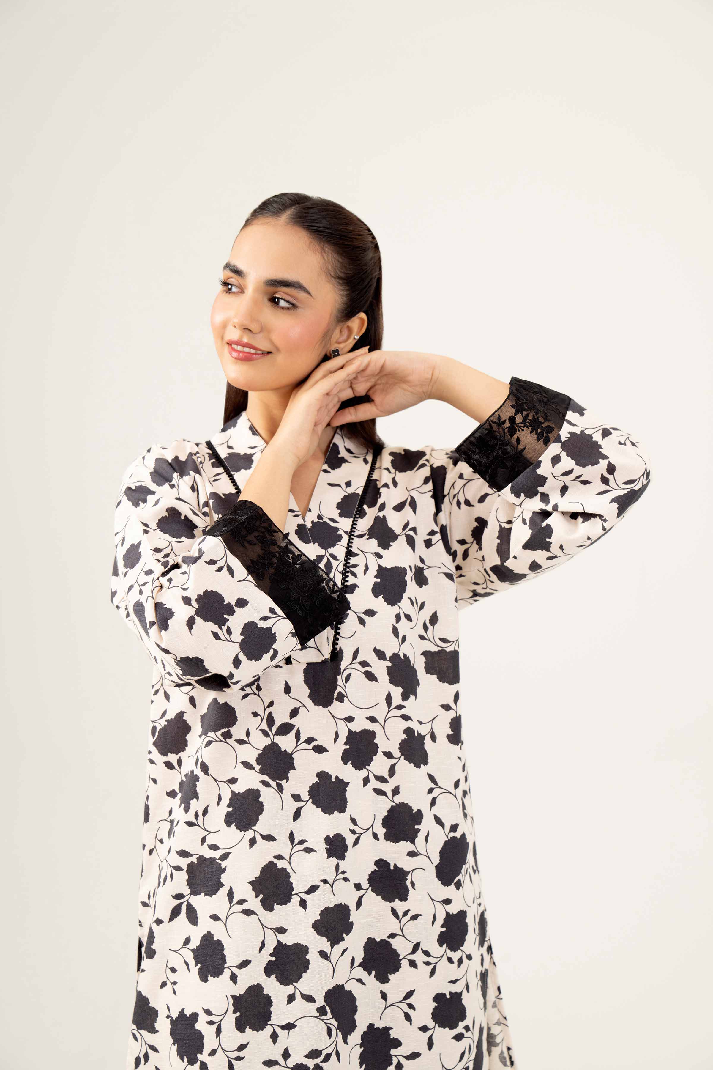 2 Piece - Printed Embroidered Suit - PW24-309