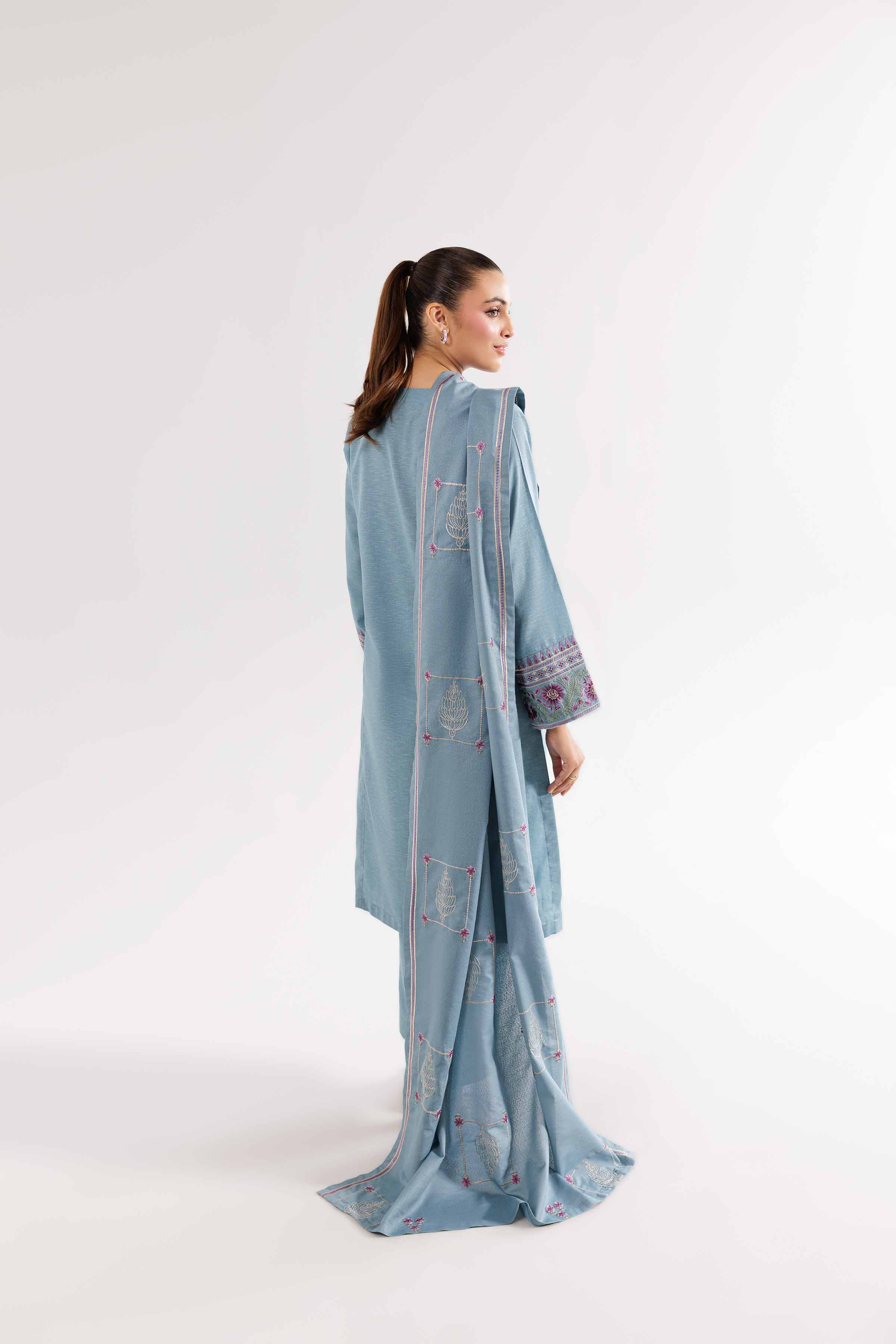 3 Piece - Embroidered Suit - PW24-312