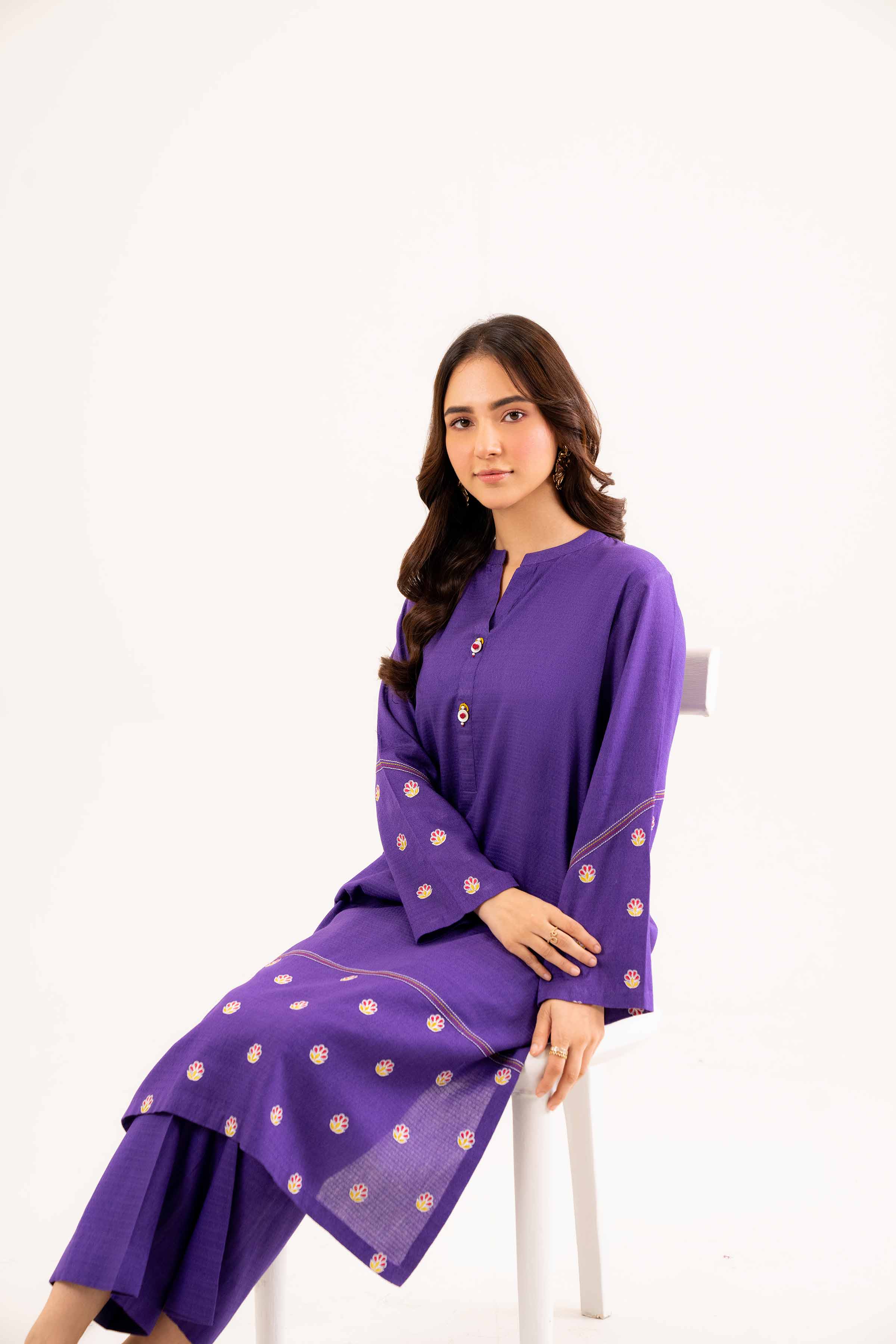 2 Piece - Embroidered Suit - PW24-320