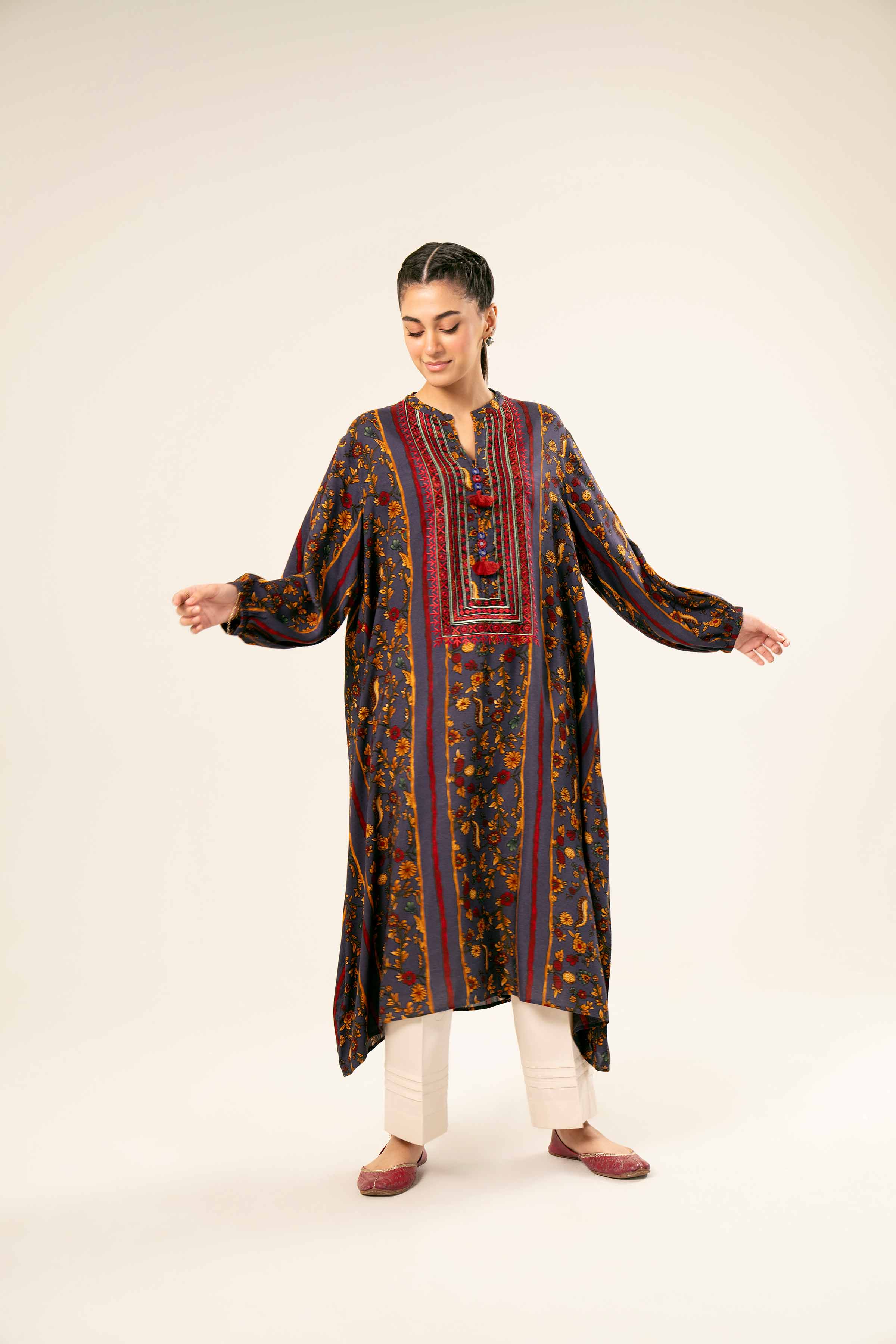 Printed Embroidered Shirt - PW24-333