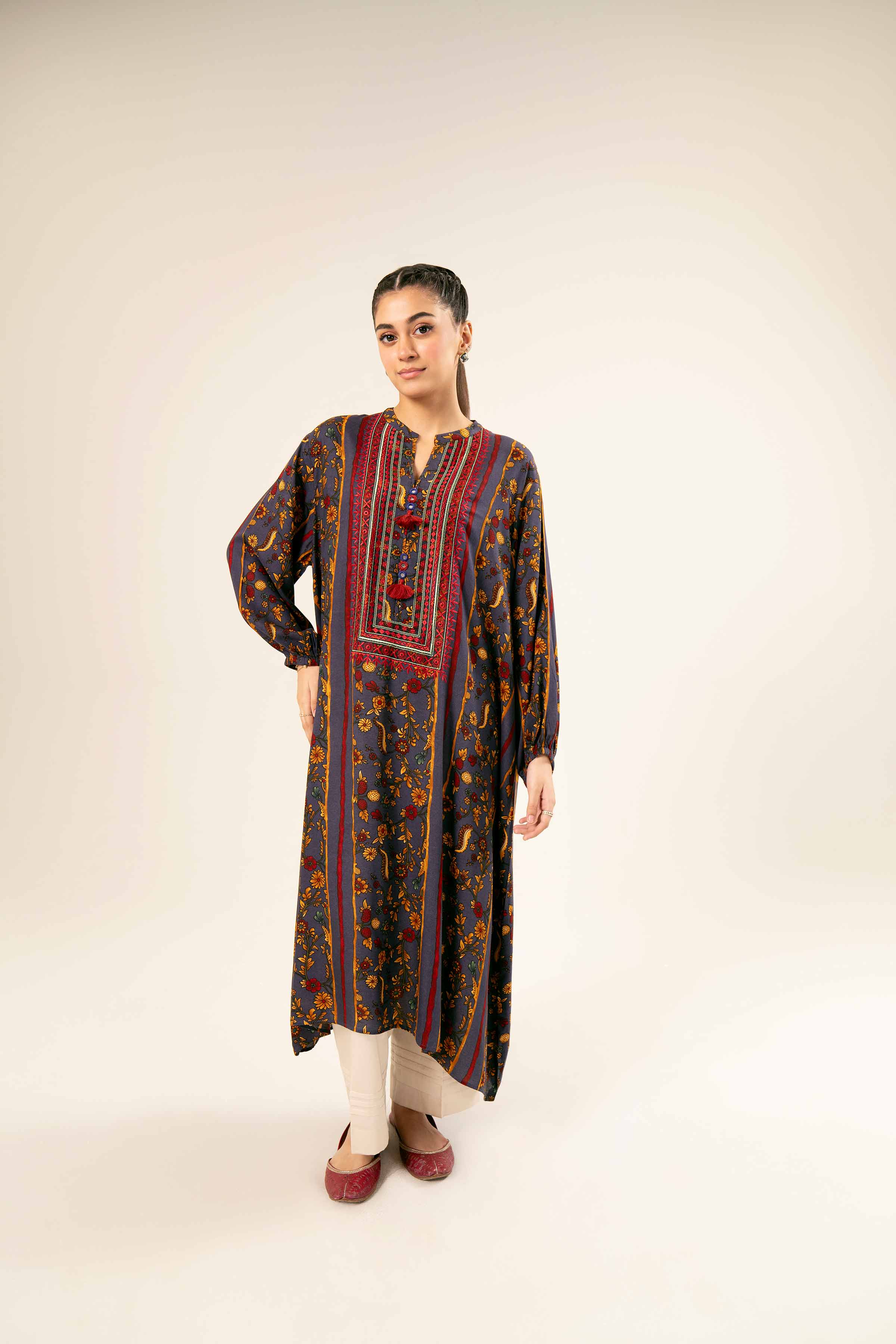 Printed Embroidered Shirt - PW24-333
