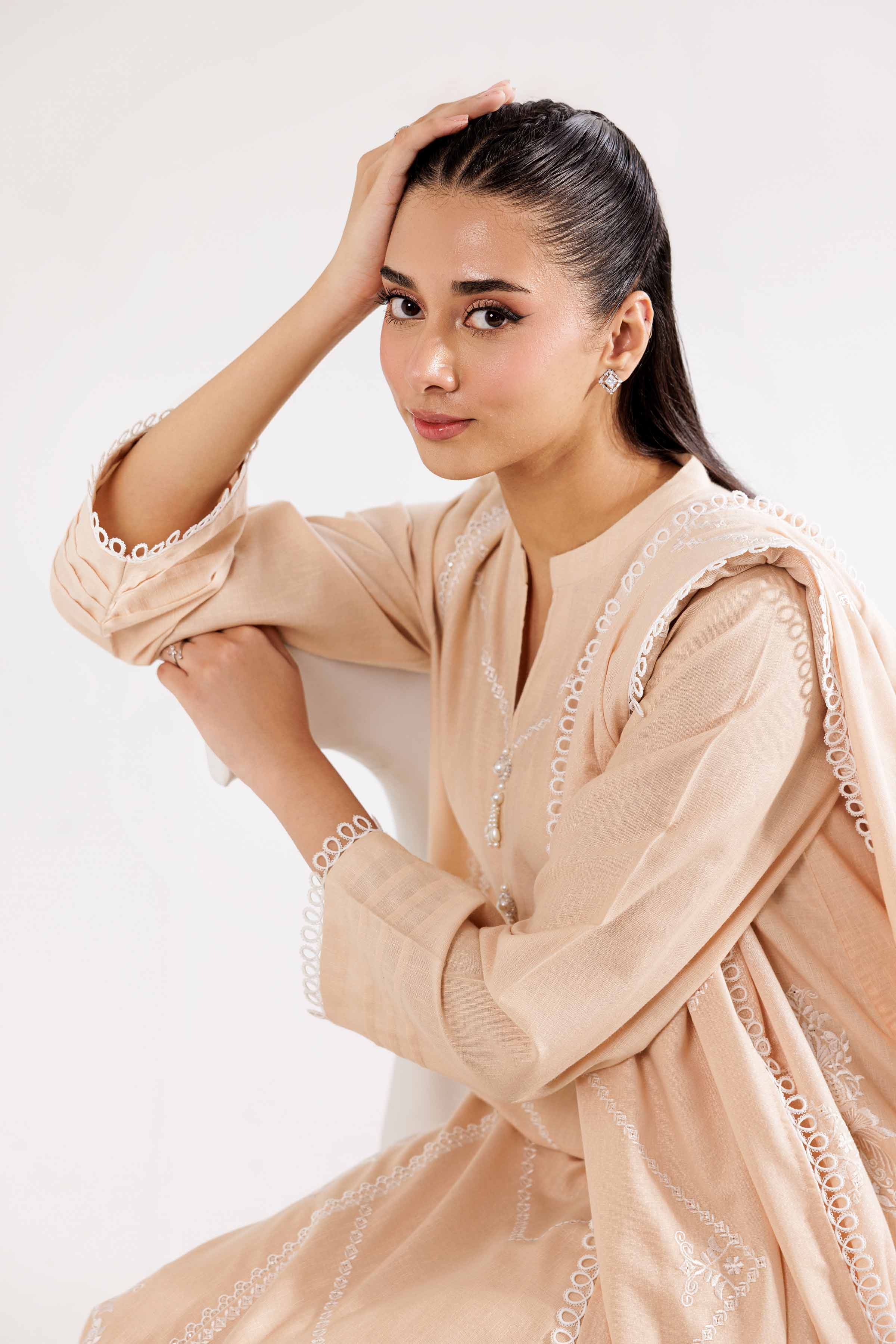 3 Piece - Embroidered Suit - PW24-339