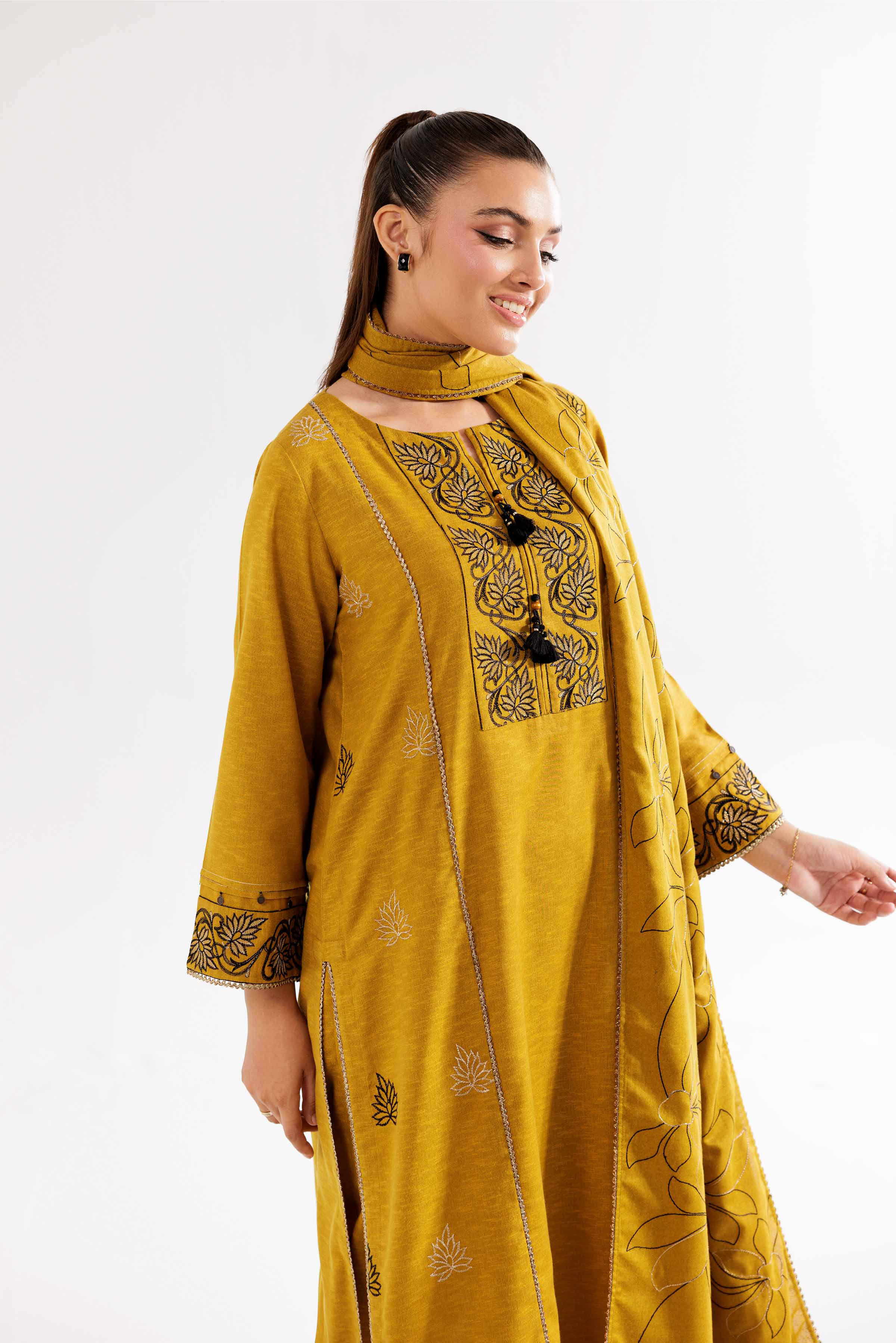 3 Piece - Embroidered Suit - PW24-363