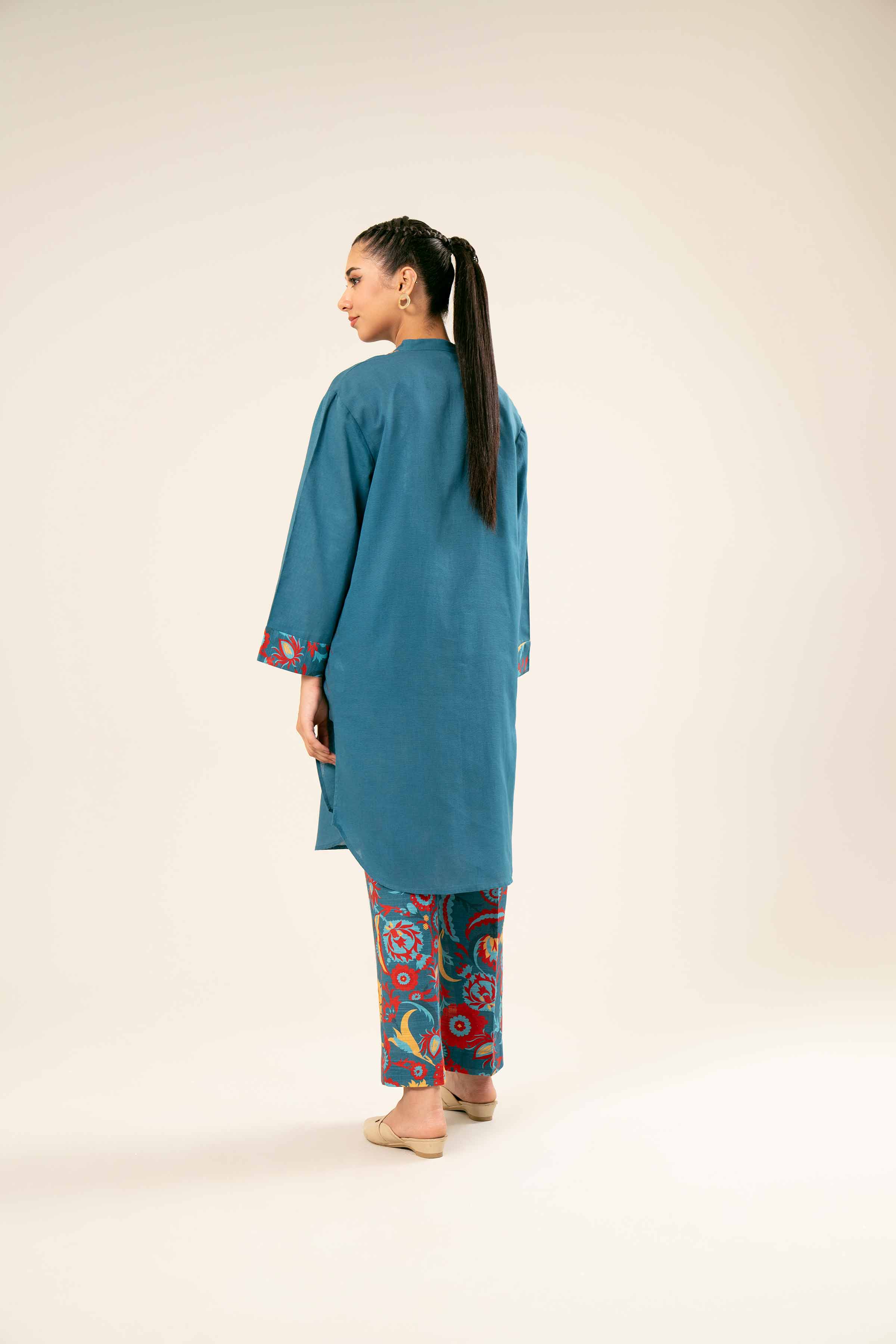 2 Piece - Printed Embroidered Suit - PW24-394