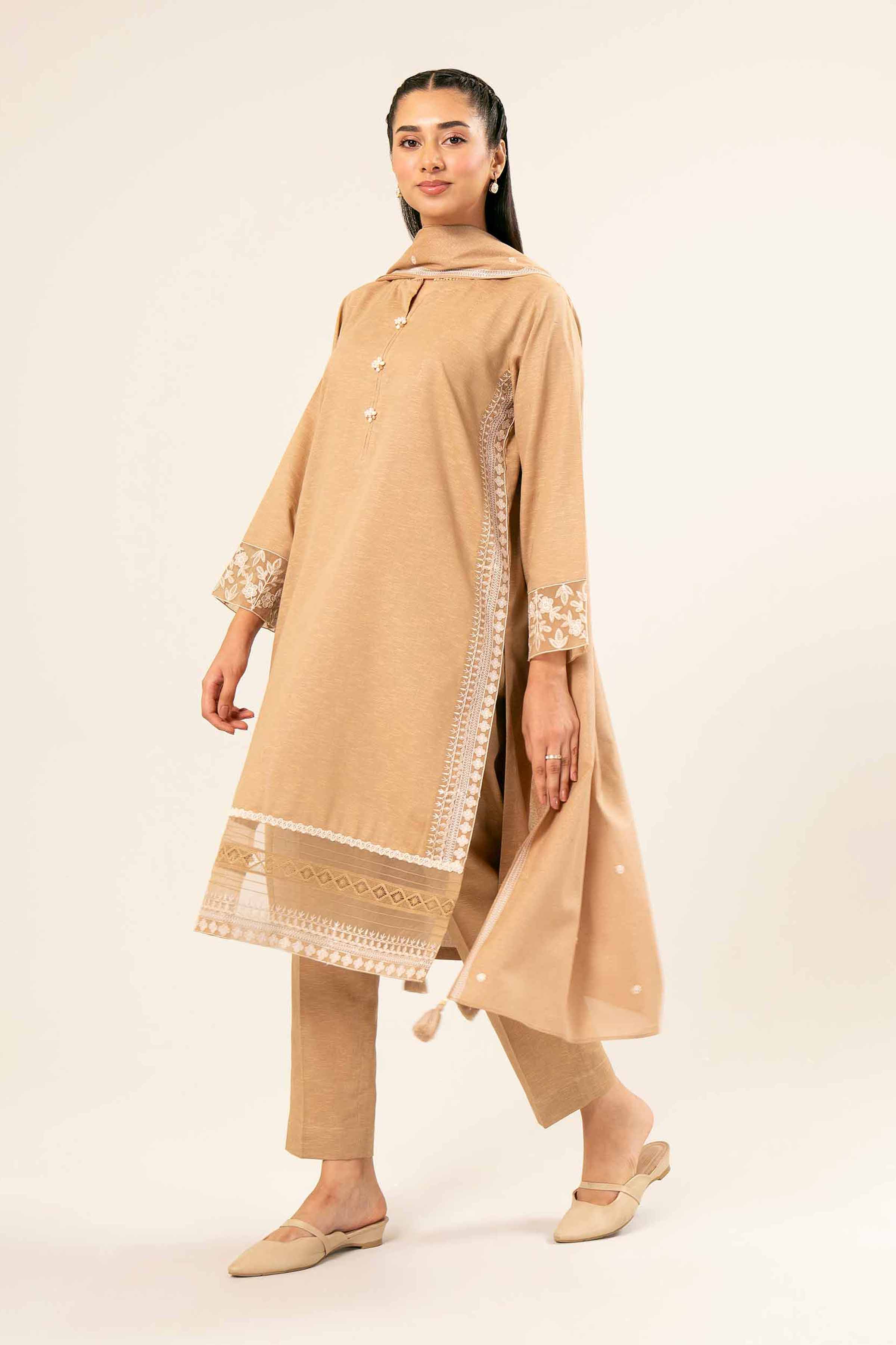 3 piece - Embroidered Suit - PW24-395