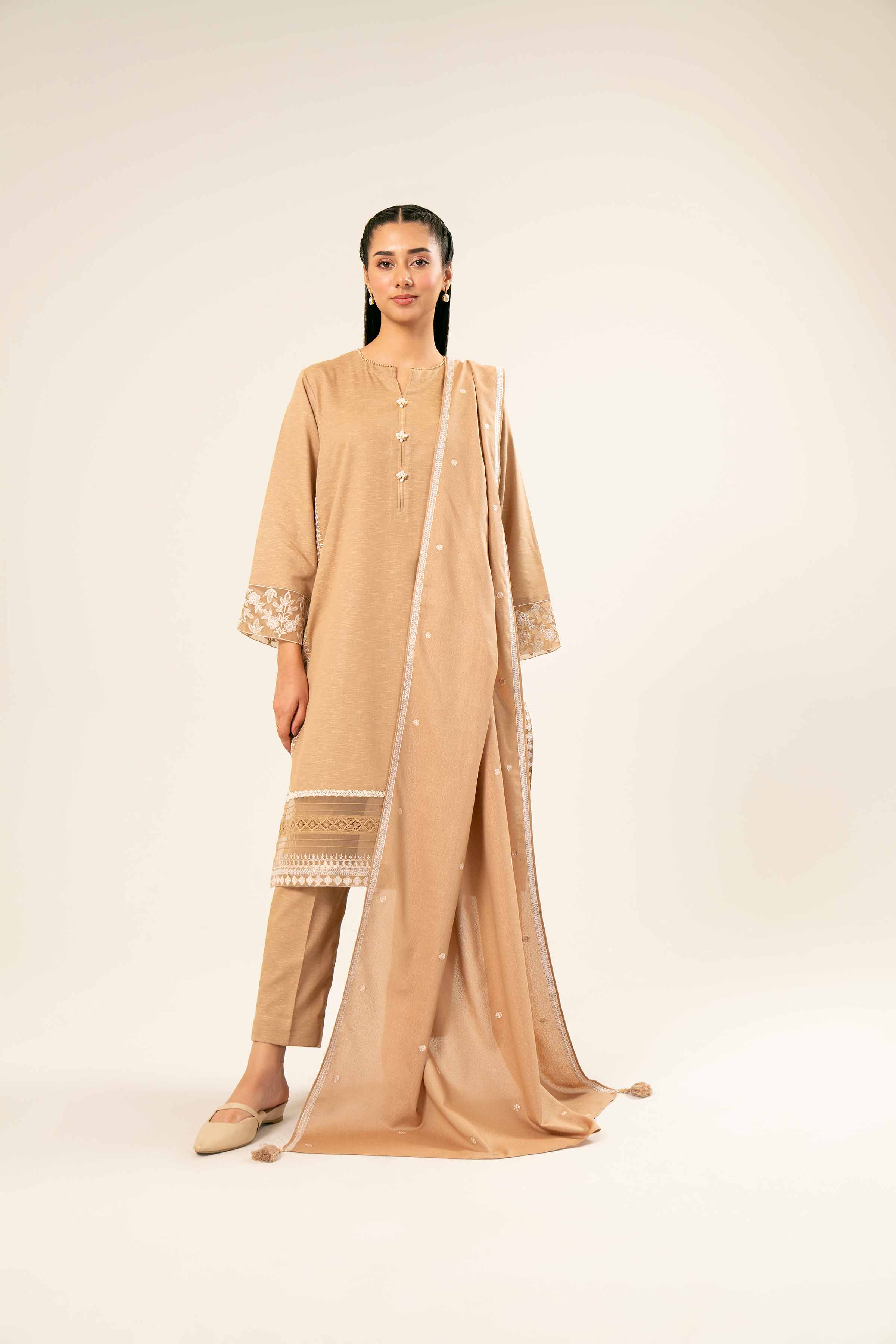3 piece - Embroidered Suit - PW24-395
