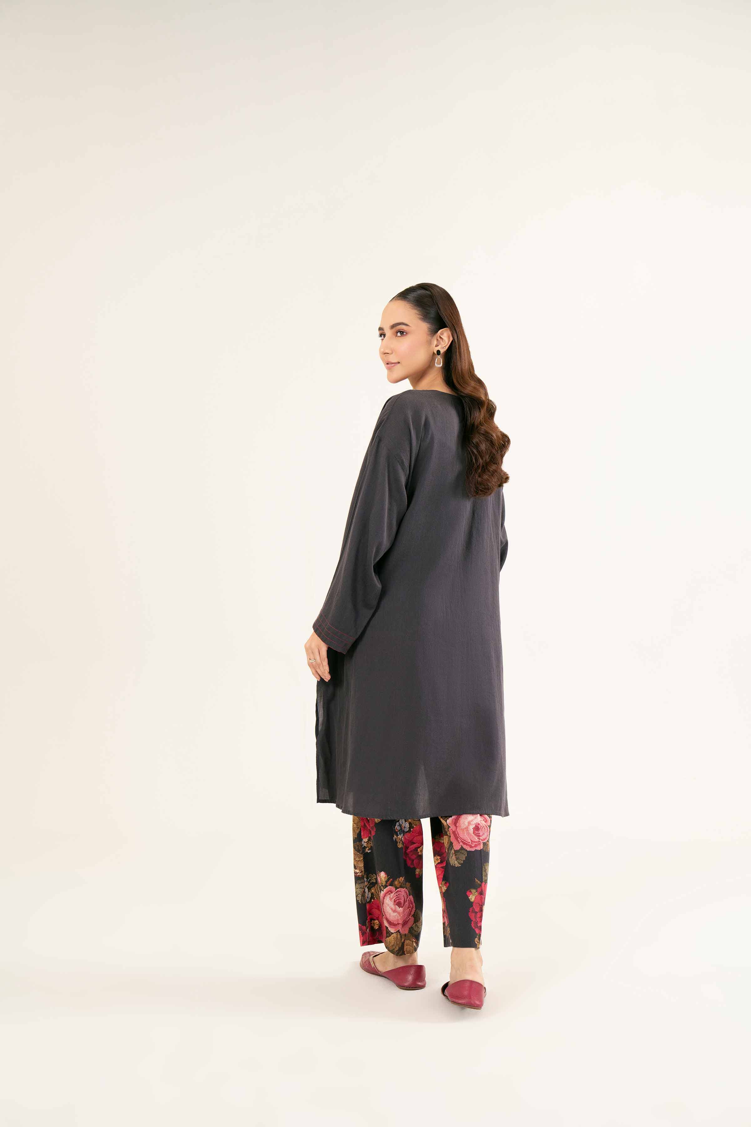 2 Piece - Printed Embroidered Suit - PW24-401