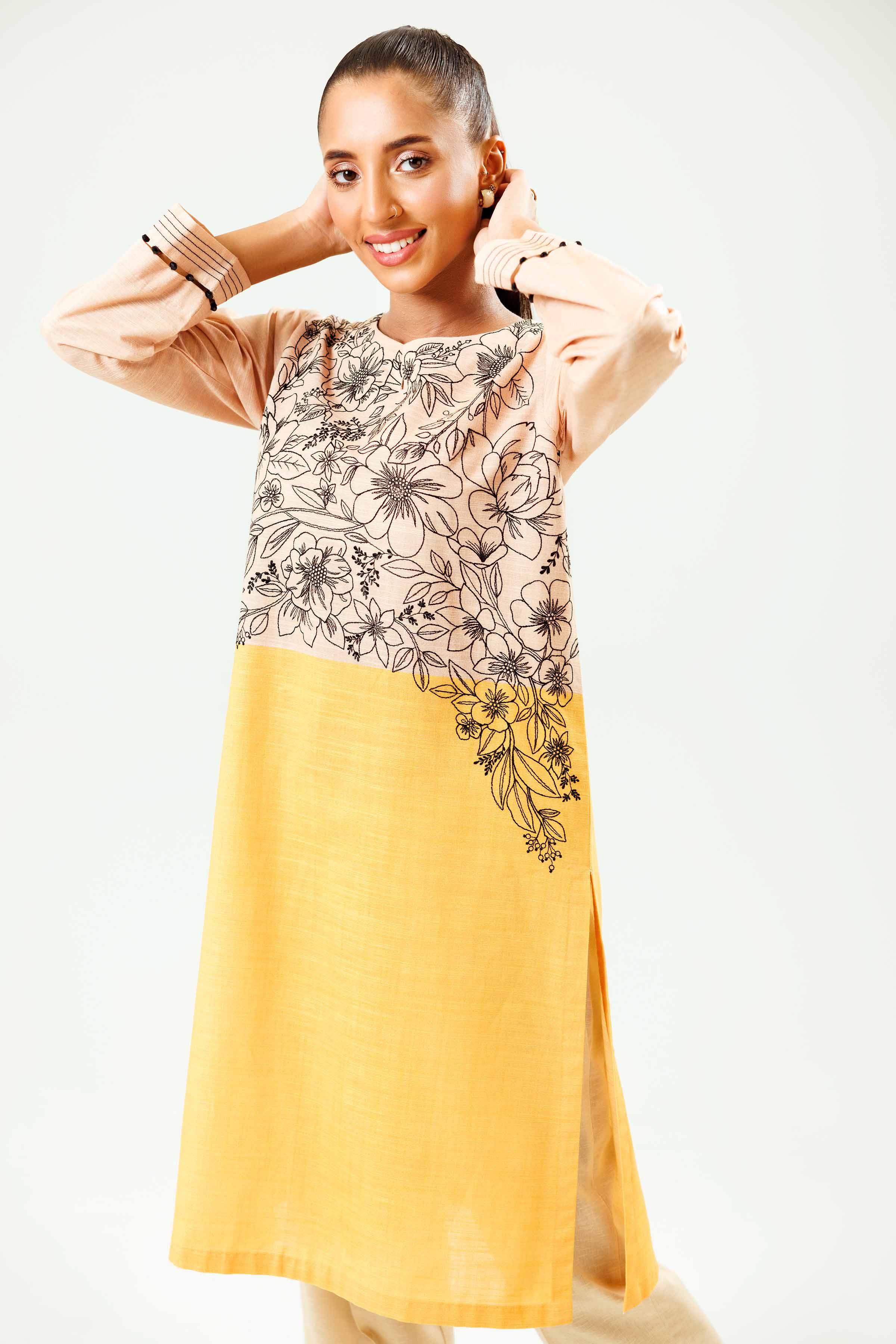 Printed Embroidered Shirt - PW24-80