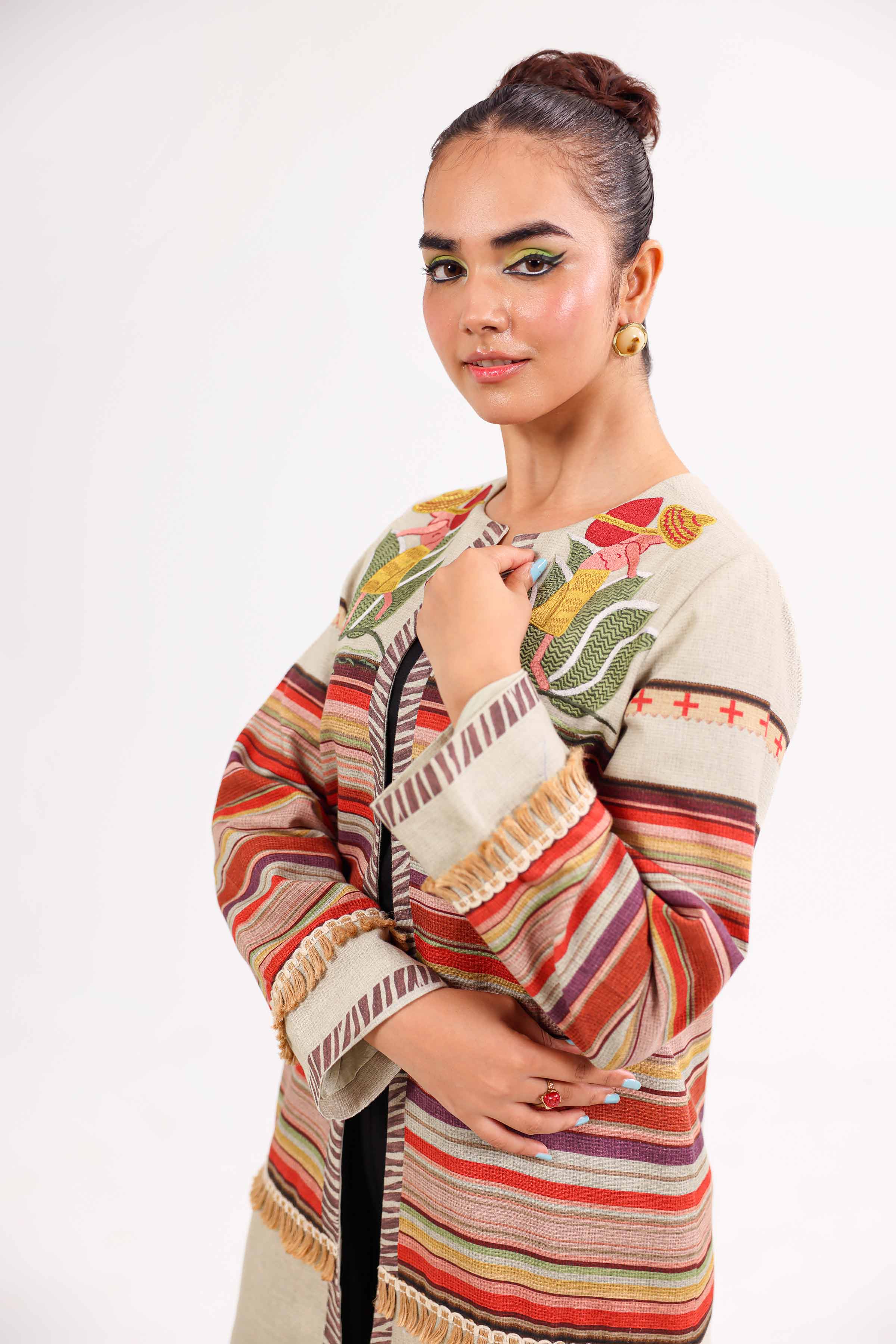 Printed Embroidered Jacket - PW24-92