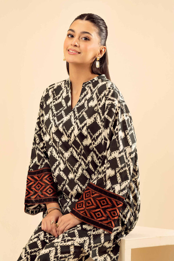 2 Piece - Printed Embroidered Suit - PW25-01 for Women - Pret Collection | Nishat | Shop Online