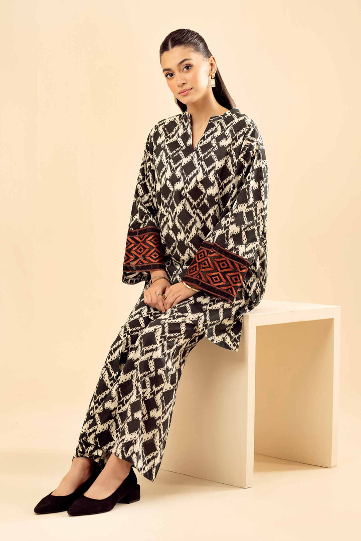 2 Piece - Printed Embroidered Suit - PW25-01 for Women - Pret Collection | Nishat | Shop Online
