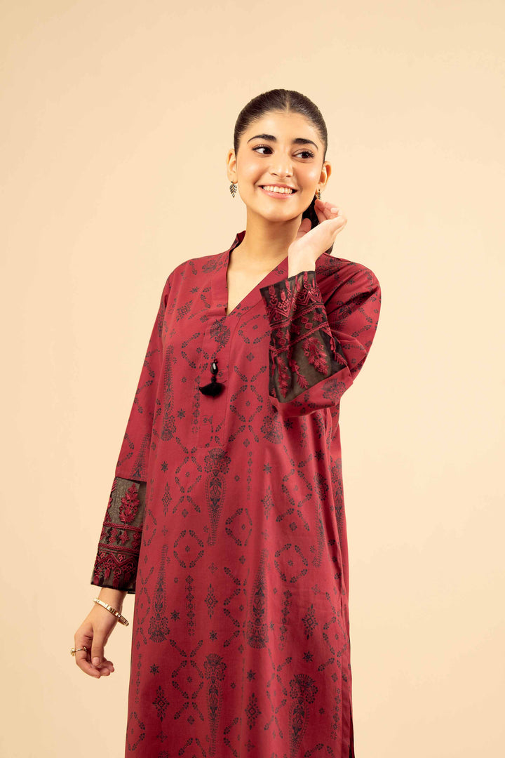 2 Piece - Printed Embroidered Suit - PW25-09 for Women - Pret Collection | Nishat | Shop Online