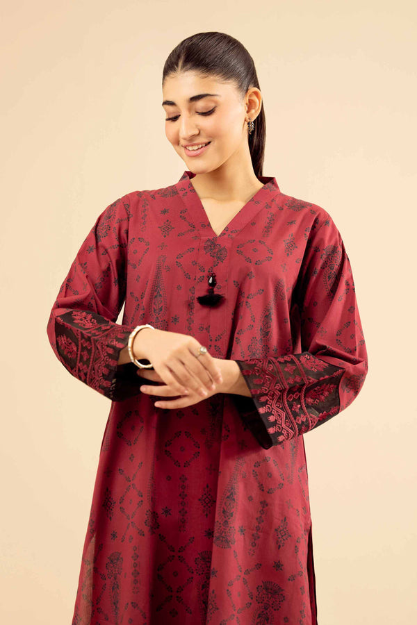 2 Piece - Printed Embroidered Suit - PW25-09 for Women - Pret Collection | Nishat | Shop Online