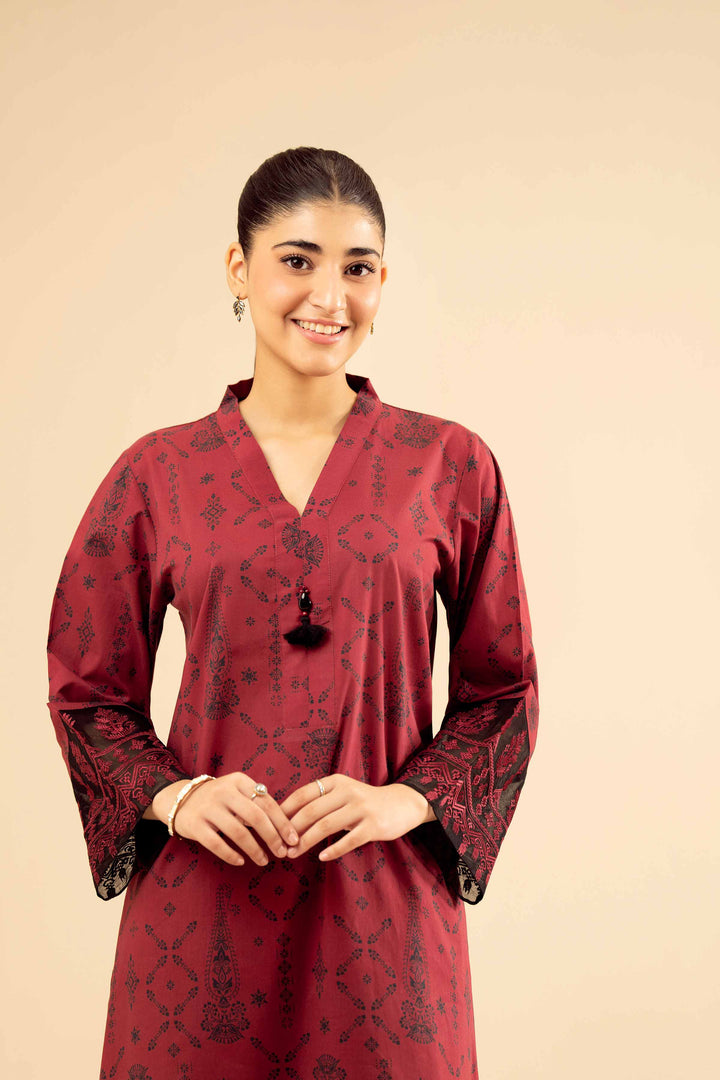 2 Piece - Printed Embroidered Suit - PW25-09 for Women - Pret Collection | Nishat | Shop Online