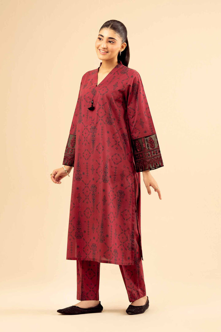 2 Piece - Printed Embroidered Suit - PW25-09 for Women - Pret Collection | Nishat | Shop Online
