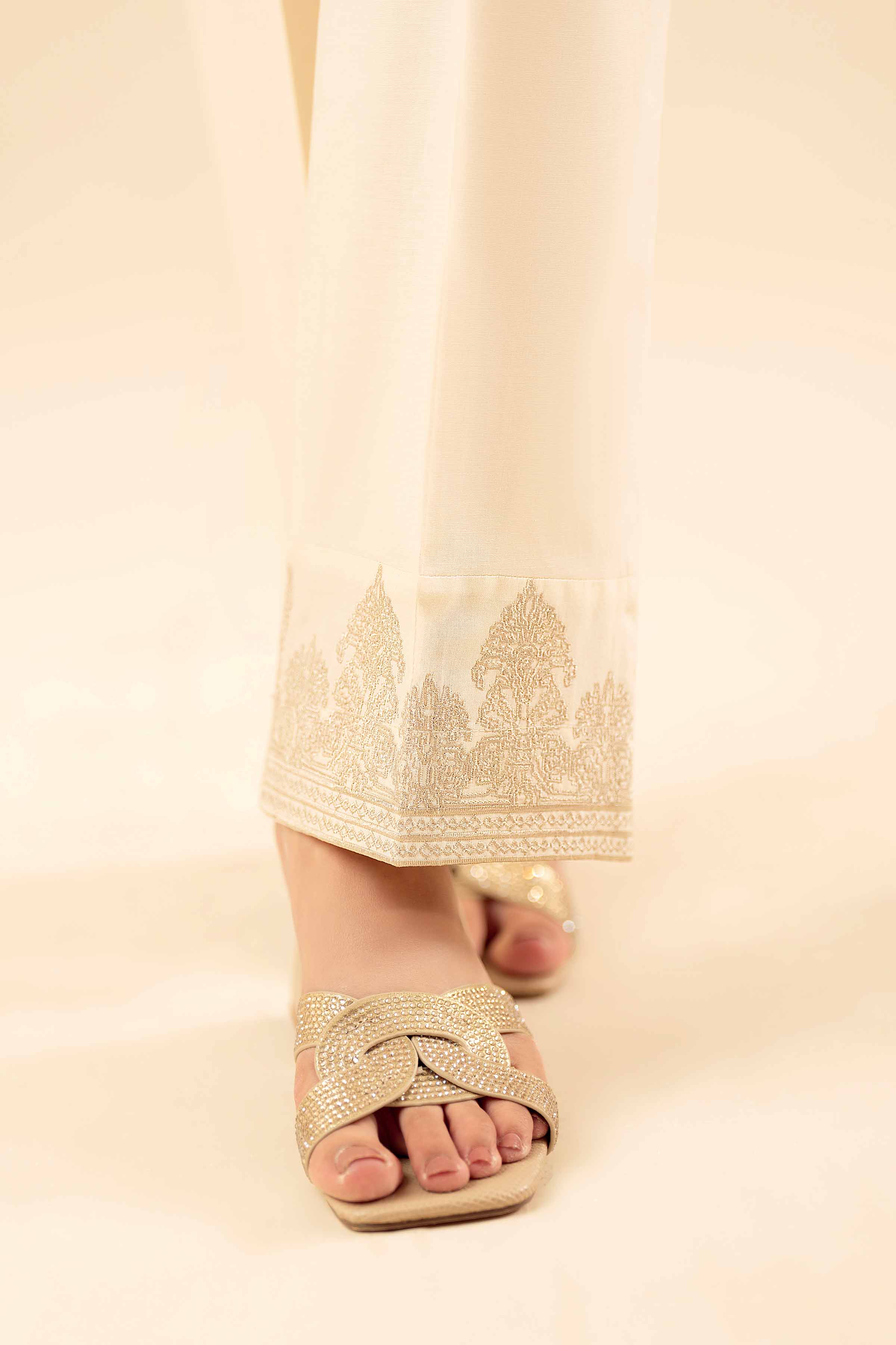 Embroidered Trousers - PW25-106 for Women - Pret Collection | Nishat | Shop Online