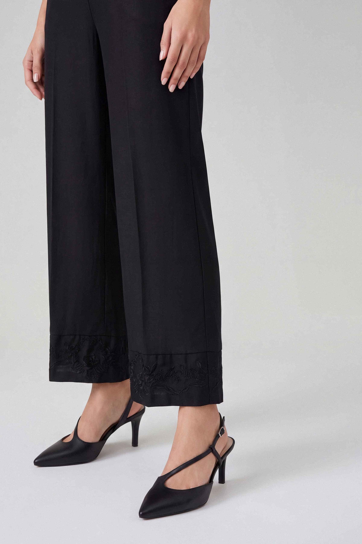 Embroidered Trousers - PW25-151 for Women - Pret Collection | Nishat | Shop Online 