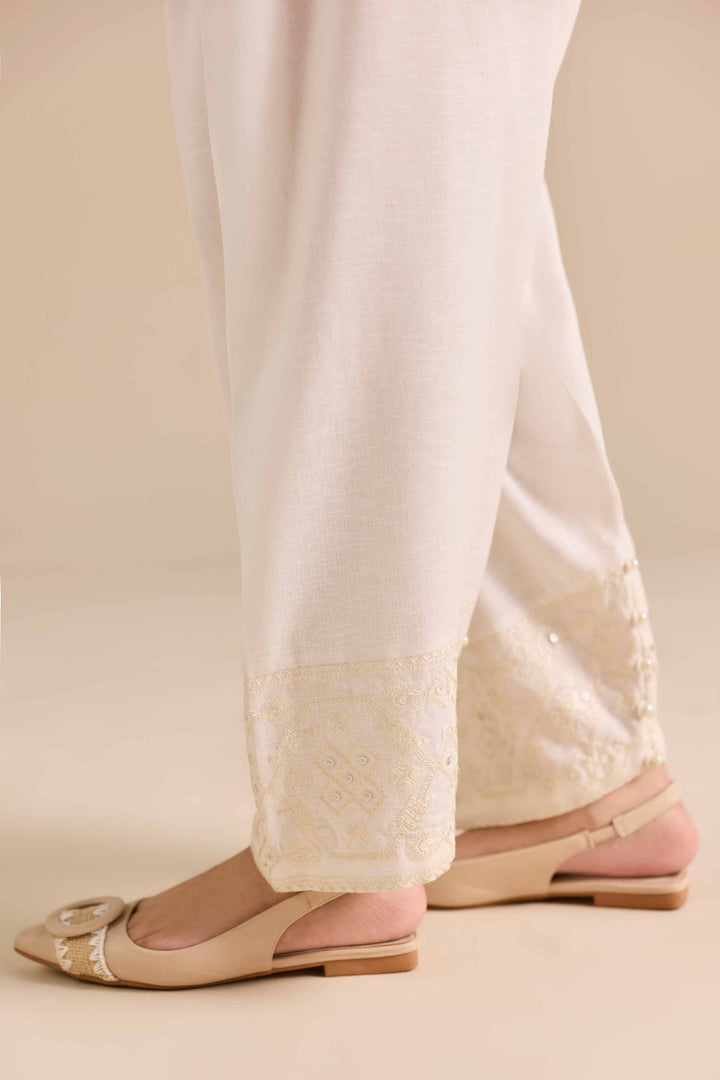 Embroidered Shalwar - PW25-163 for Women - Pret Collection | Nishat | Shop Online