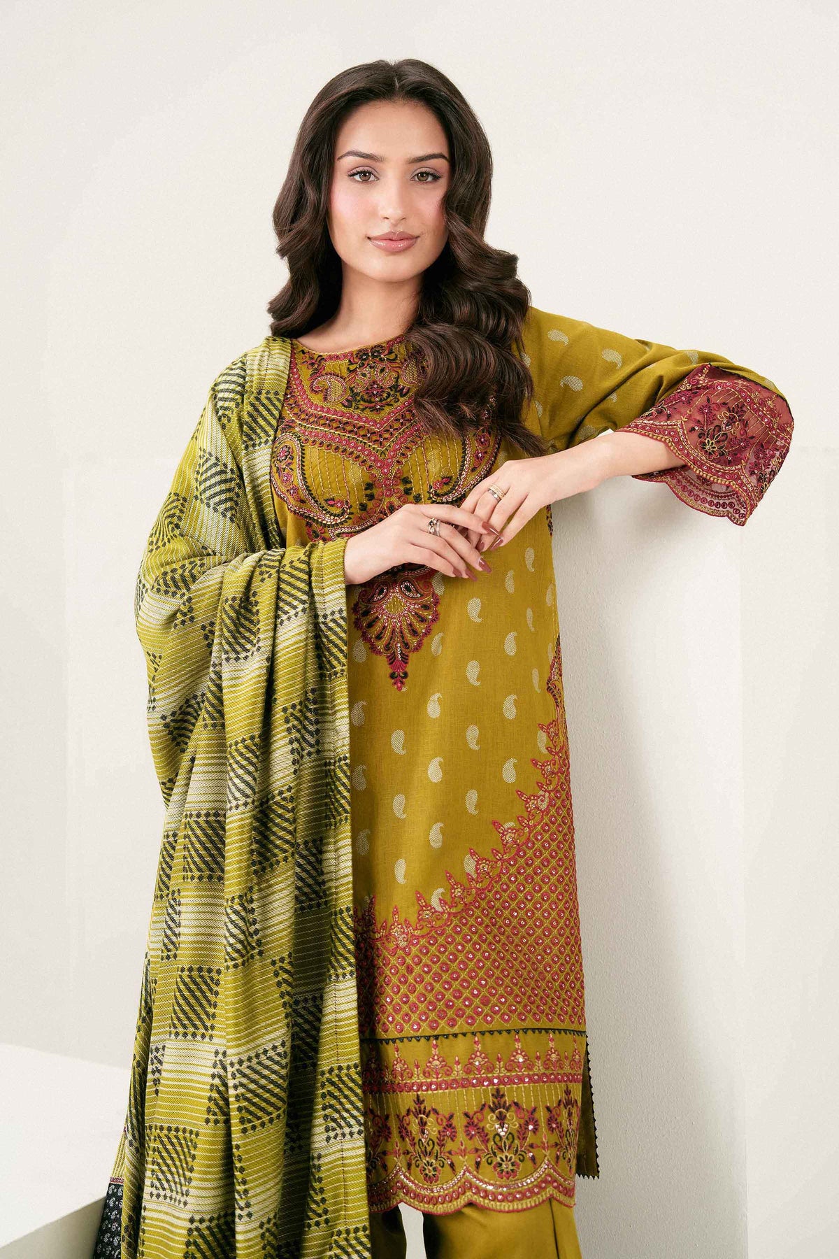 3 PIECE - PRINTED EMBROIDERED SUIT - PW25-178 for Women - Pret Collection | Nishat | Shop Online