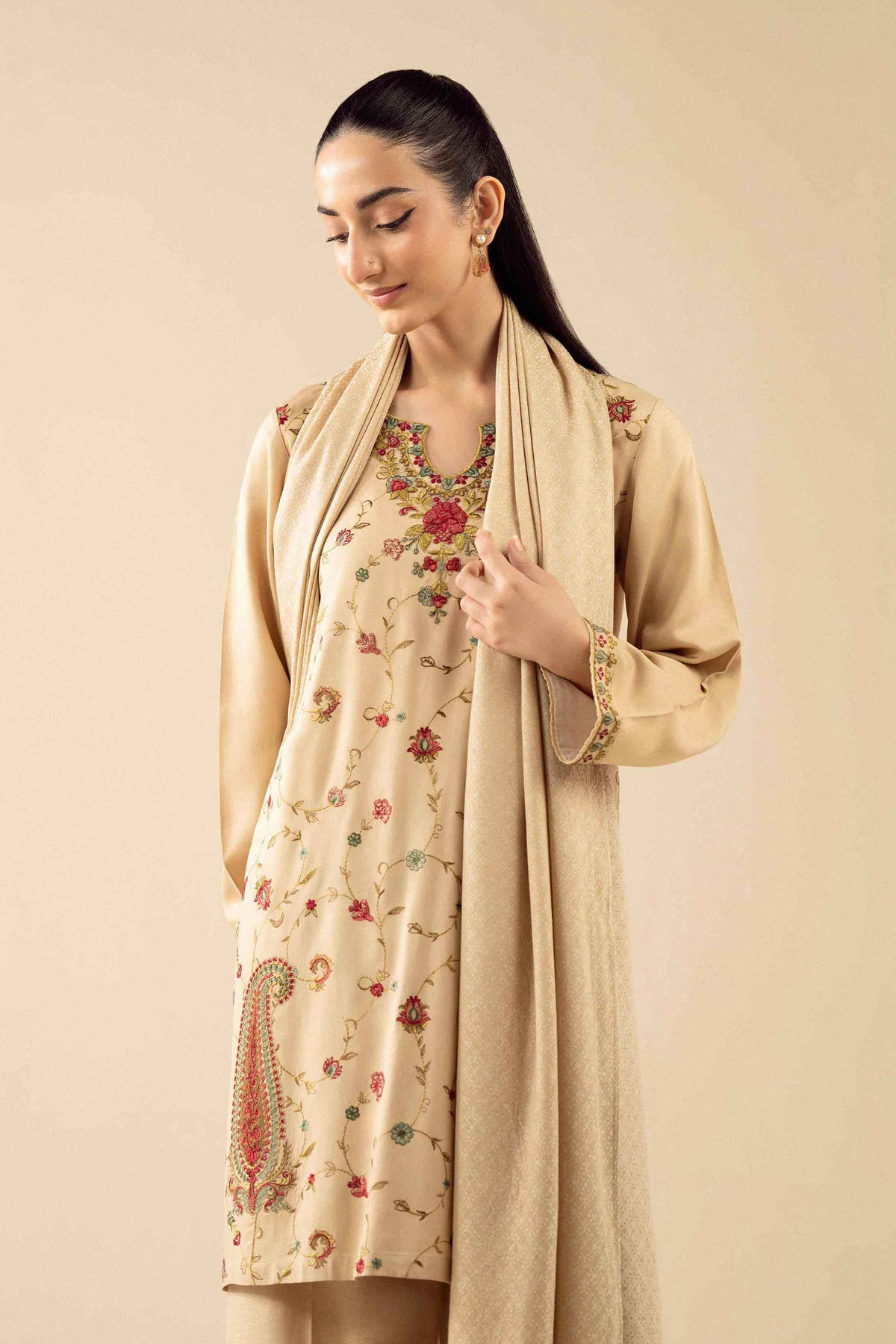 3 Piece - Embroidered Suit - PW25-186 for Women - Pret Collection | Nishat | Shop Online 