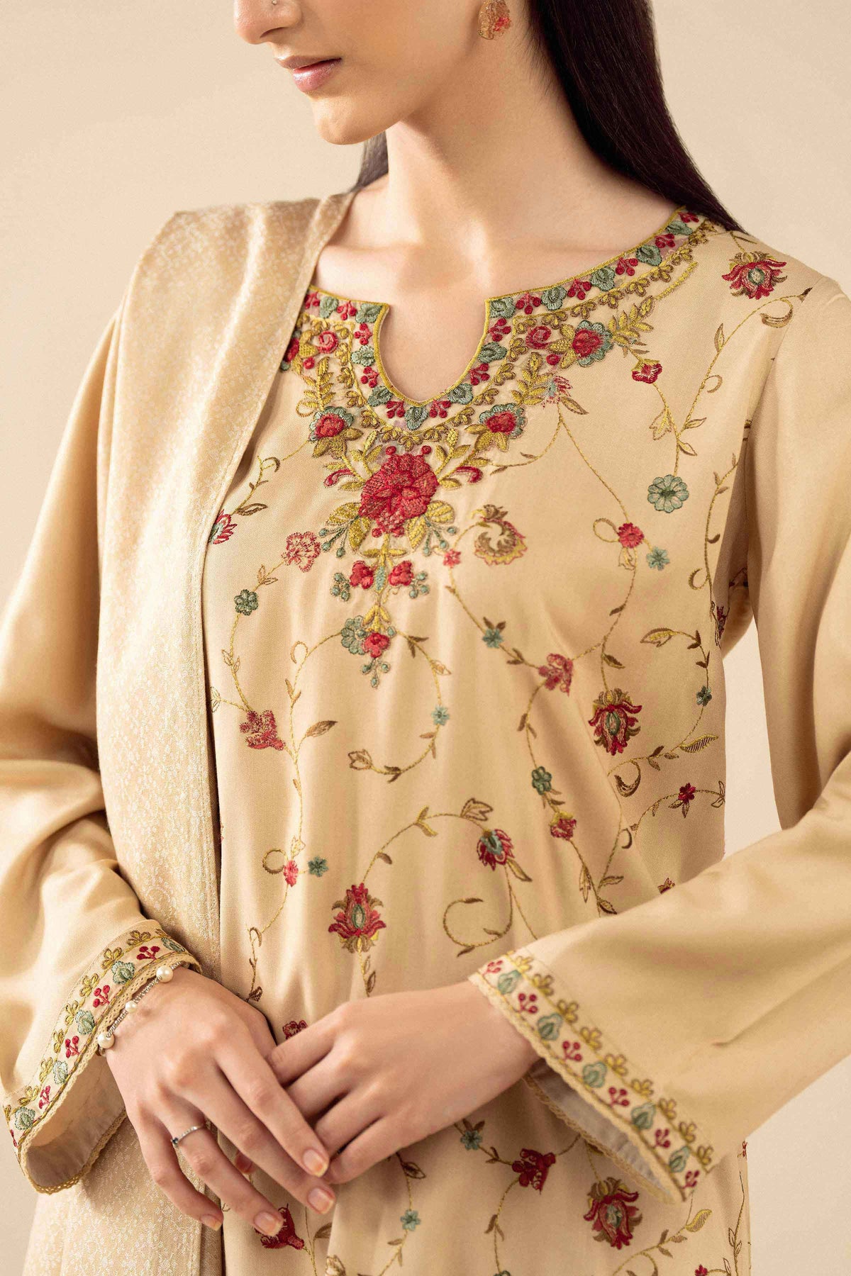 3 Piece - Embroidered Suit - PW25-186 for Women - Pret Collection | Nishat | Shop Online 