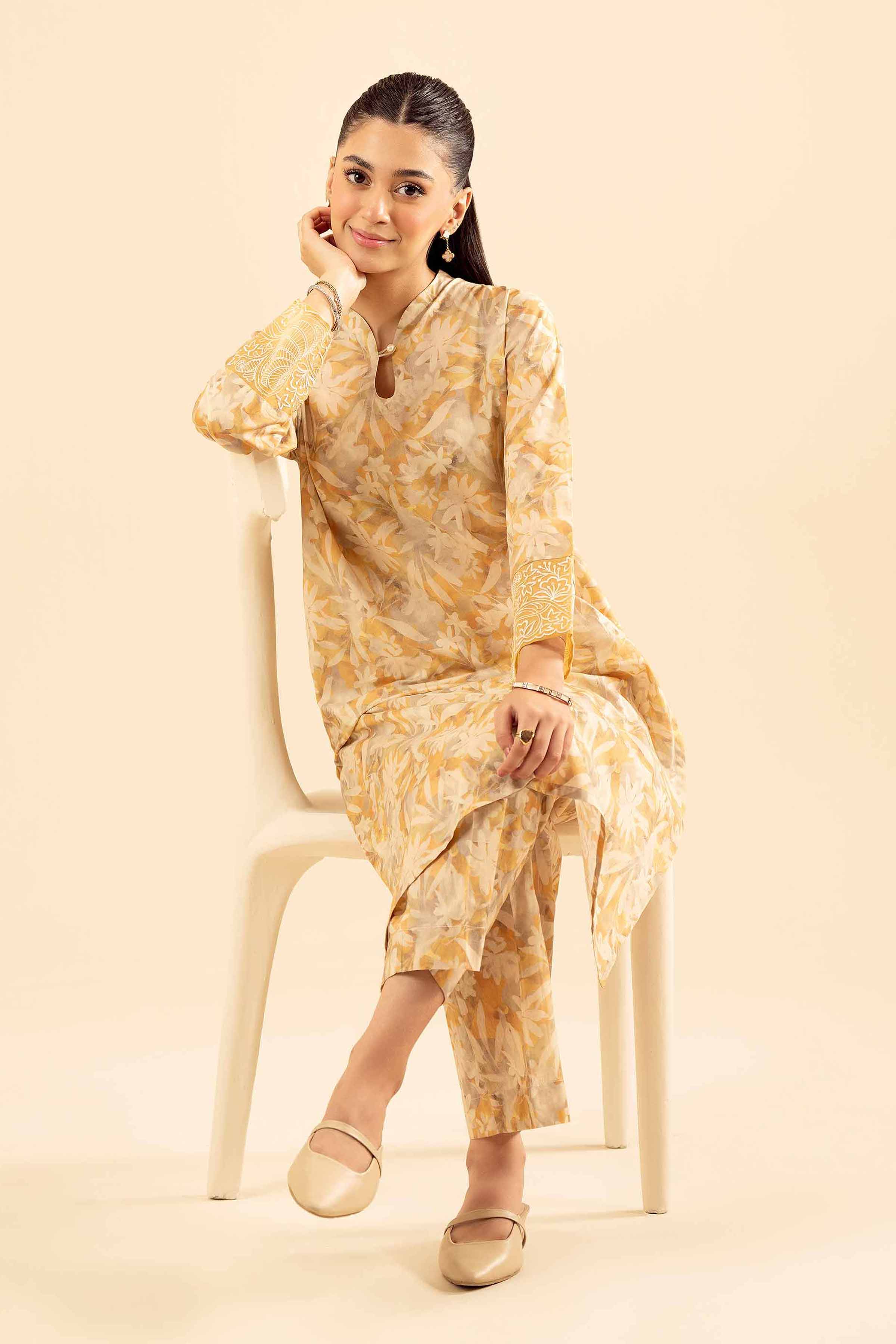 2 Piece - Printed Embroidered Suit - PW25-199 for Women - Pret Collection | Nishat | Shop Online