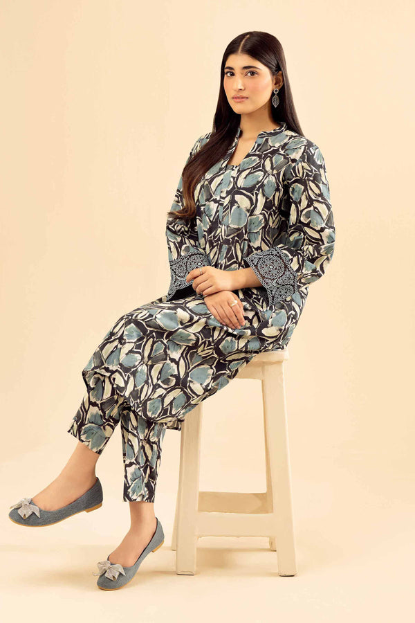 2 Piece - Printed Embroidered Suit - PW25-20 for Women - Pret Collection | Nishat | Shop Online