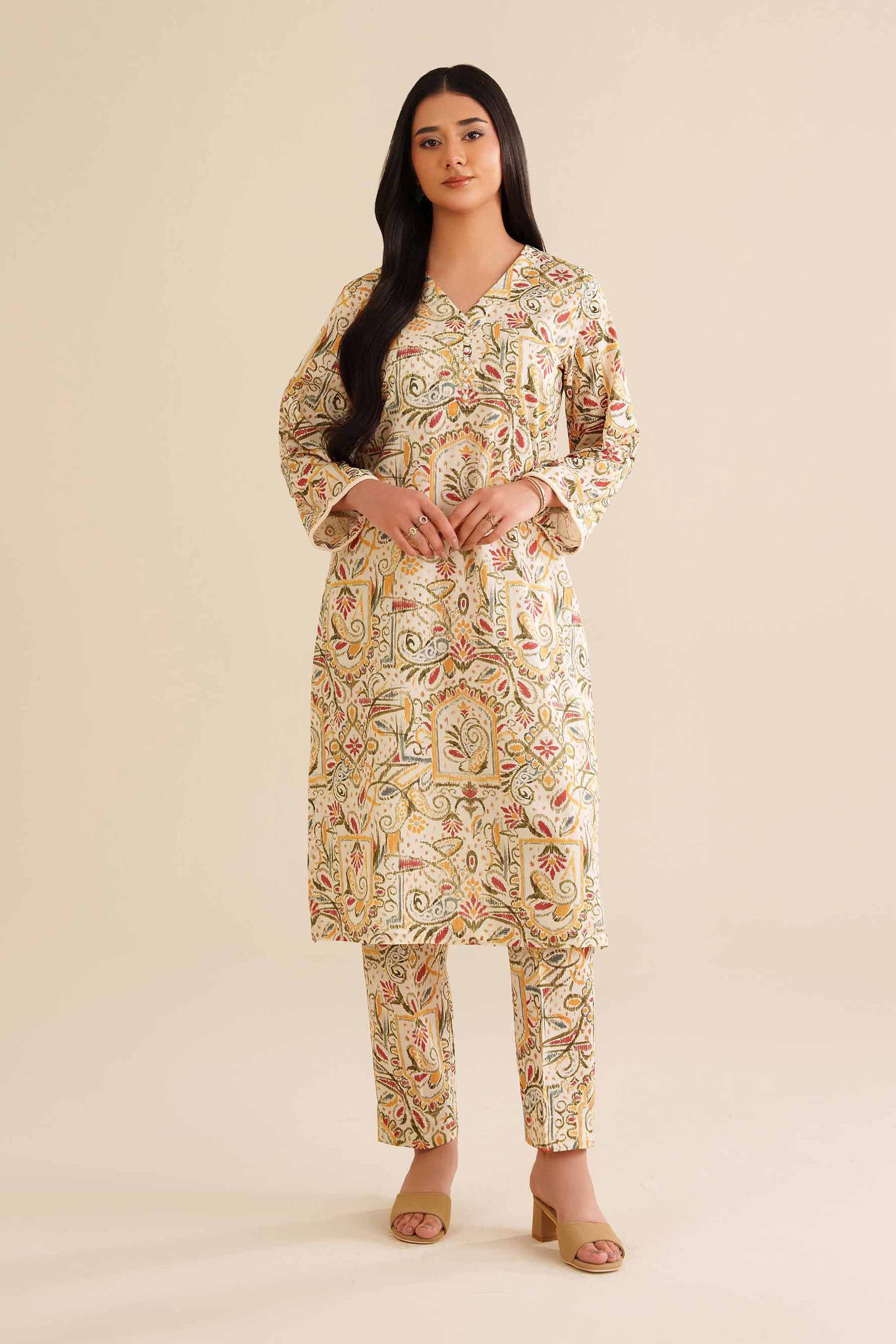 2 Piece - Printed Suit - PW25-200 for Women - Pret Collection | Nishat | Shop Online