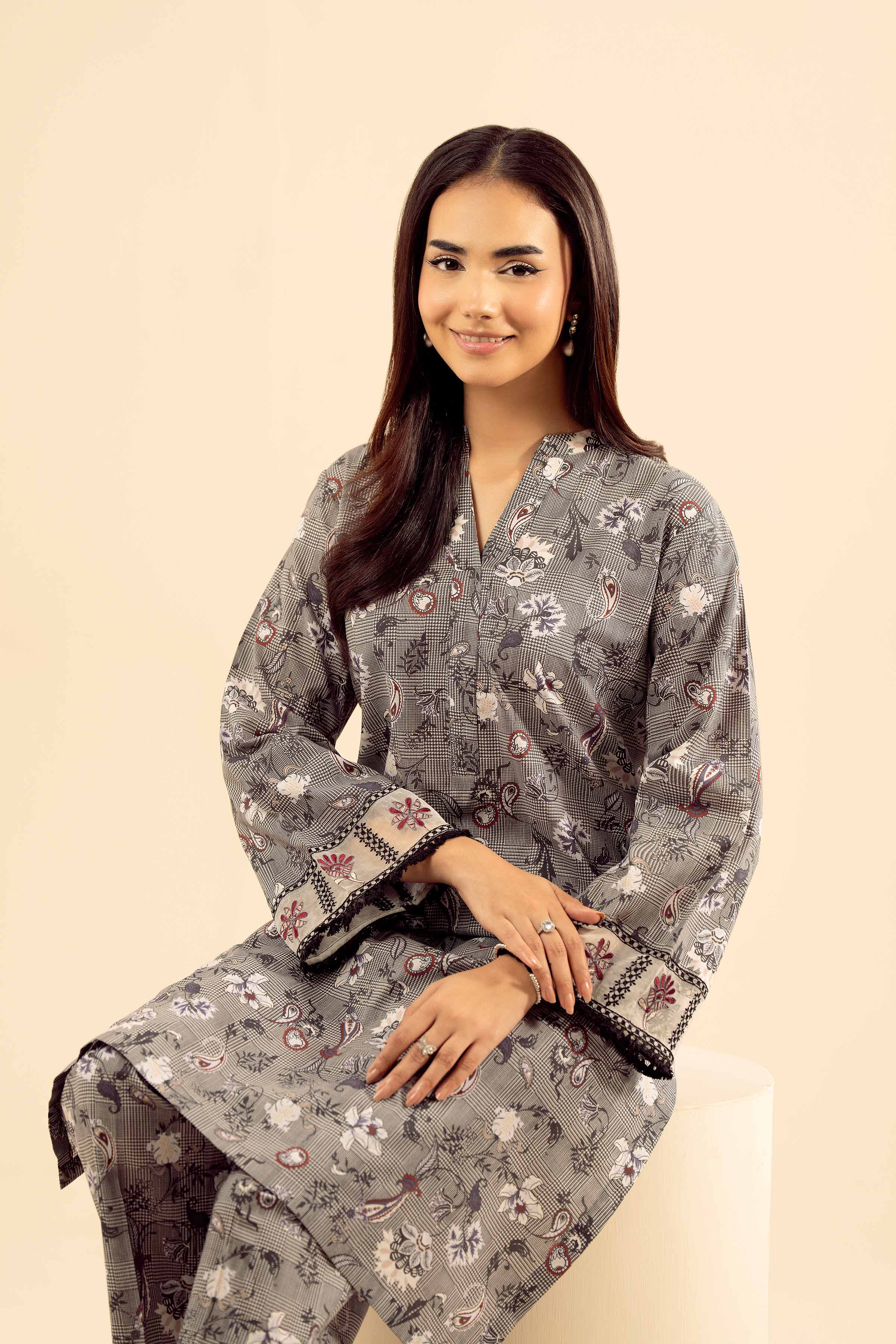 2 Piece - Printed Embroidered Suit - PW25-201 for Women - Pret Collection | Nishat | Shop Online