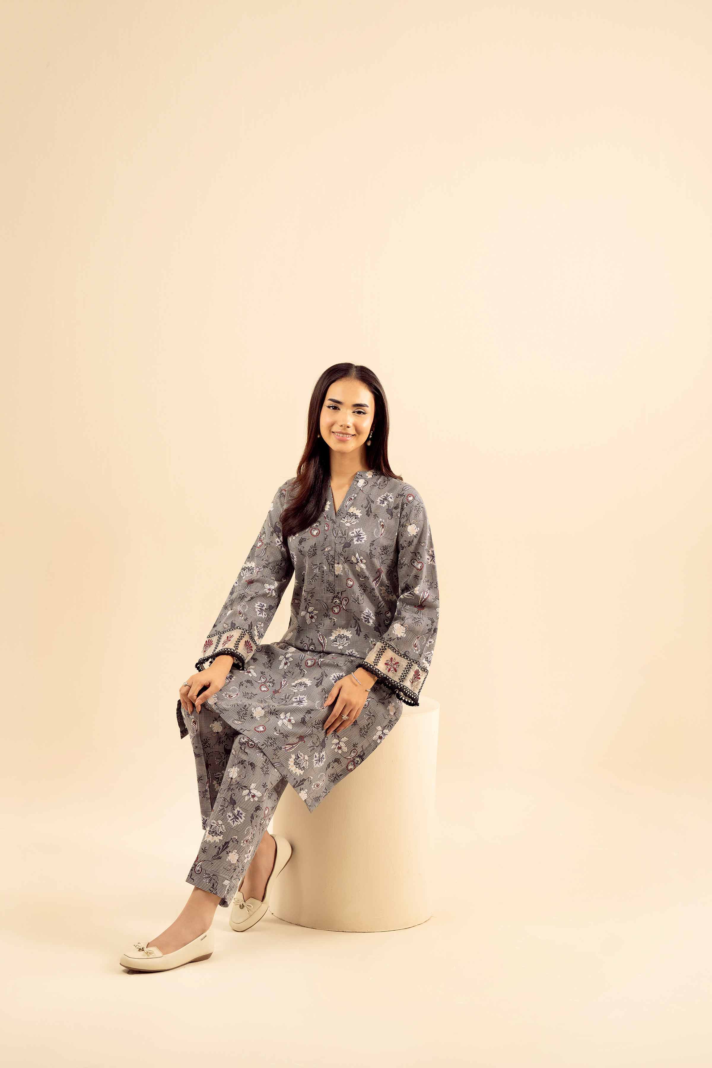 2 Piece - Printed Embroidered Suit - PW25-201 for Women - Pret Collection | Nishat | Shop Online
