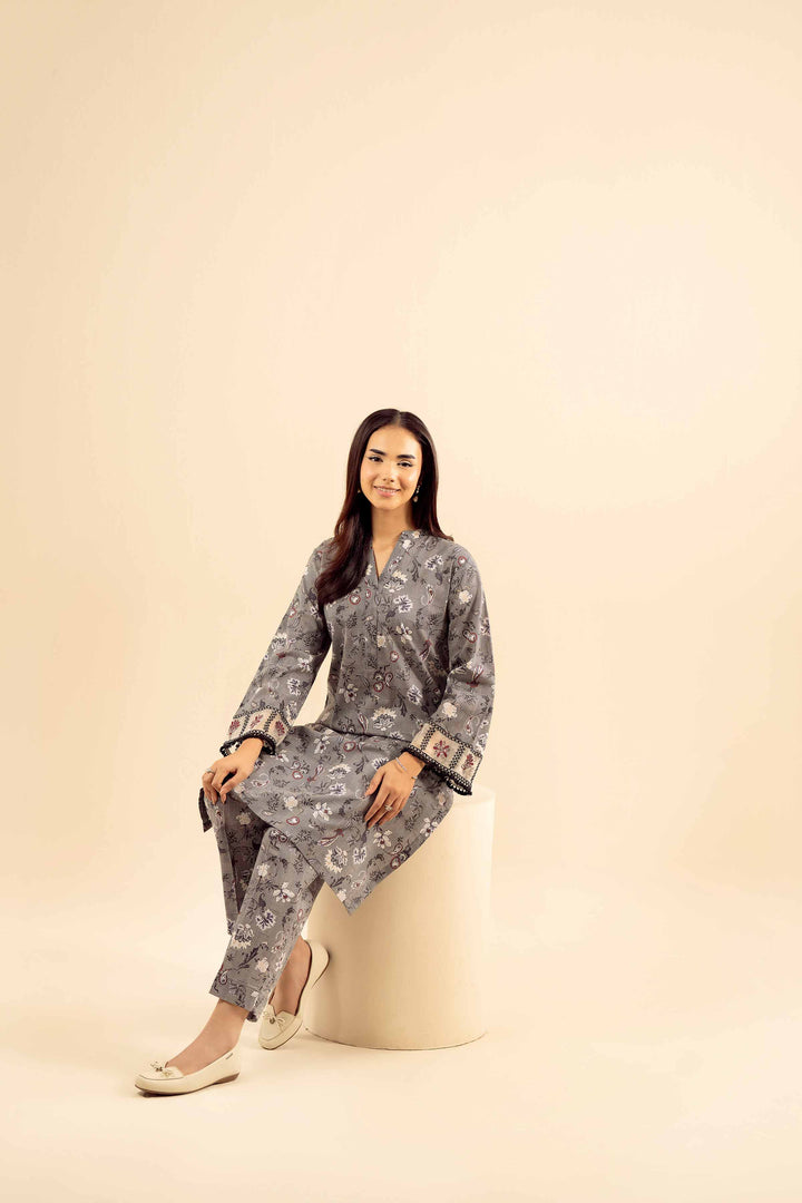2 Piece - Printed Embroidered Suit - PW25-201 for Women - Pret Collection | Nishat | Shop Online