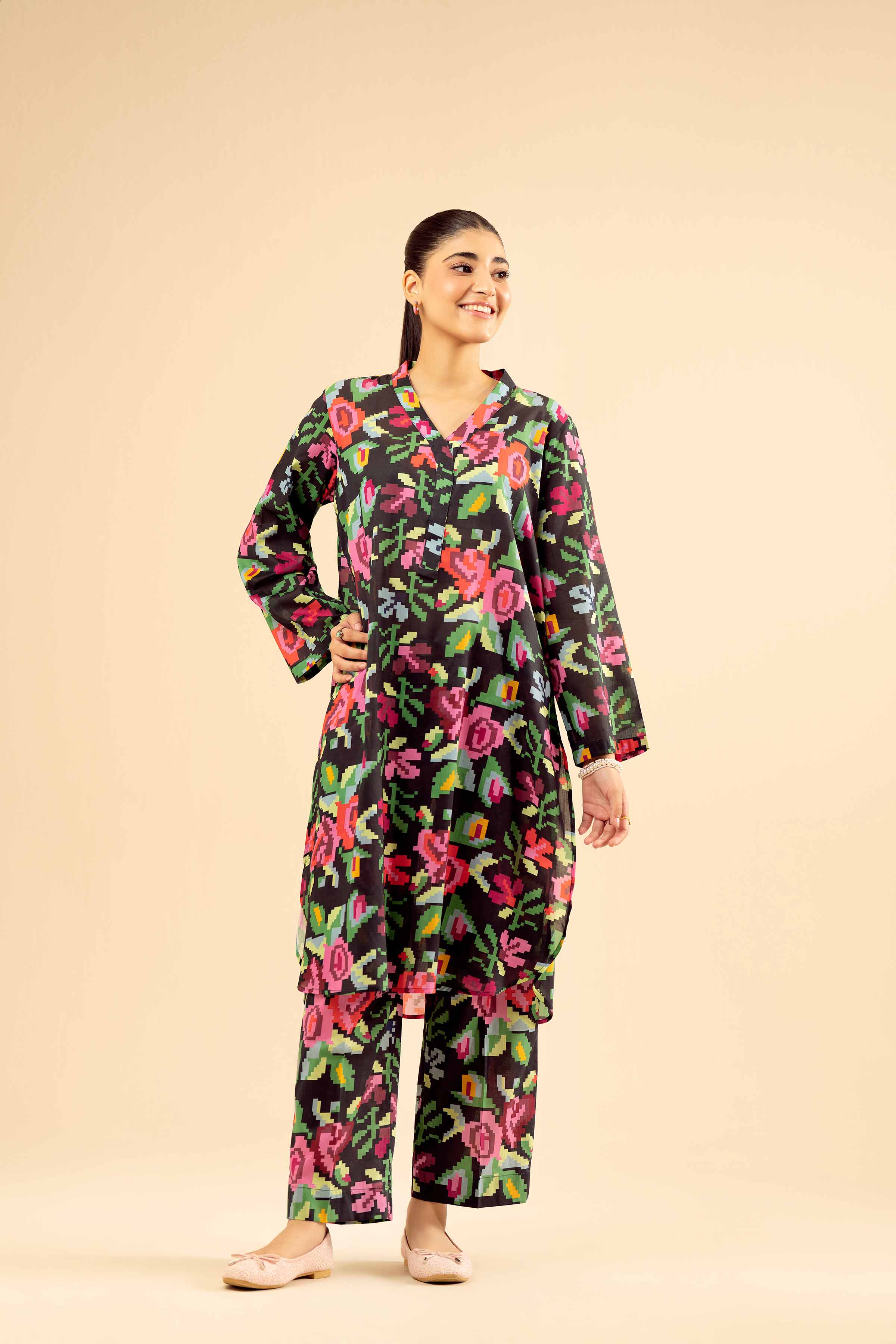 2 Piece - Printed Suit - PW25-23 for Women - Pret Collection | Nishat | Shop Online