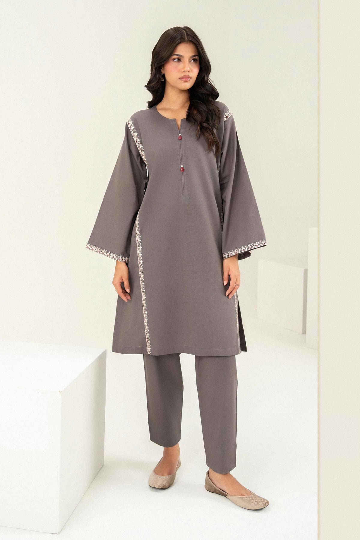 2 Piece - Embroidered Suit - PW25-242 for Women - Pret Collection | Nishat | Shop Online 
