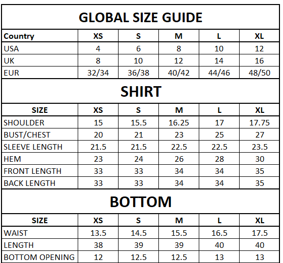 Size Guide