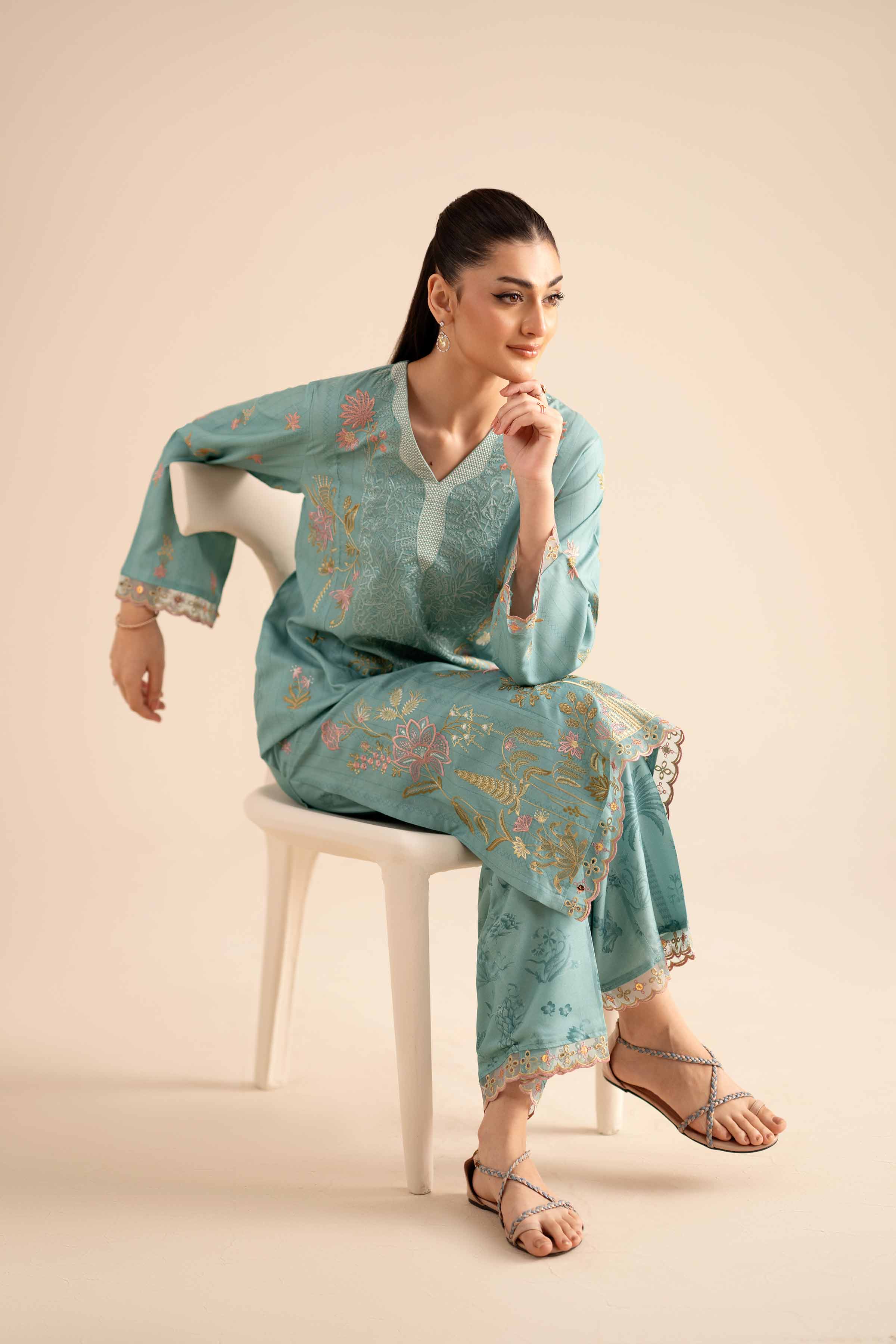 2 Piece - Embroidered Suit - PW25-257 for Women - Pret Collection | Nishat | Shop Online