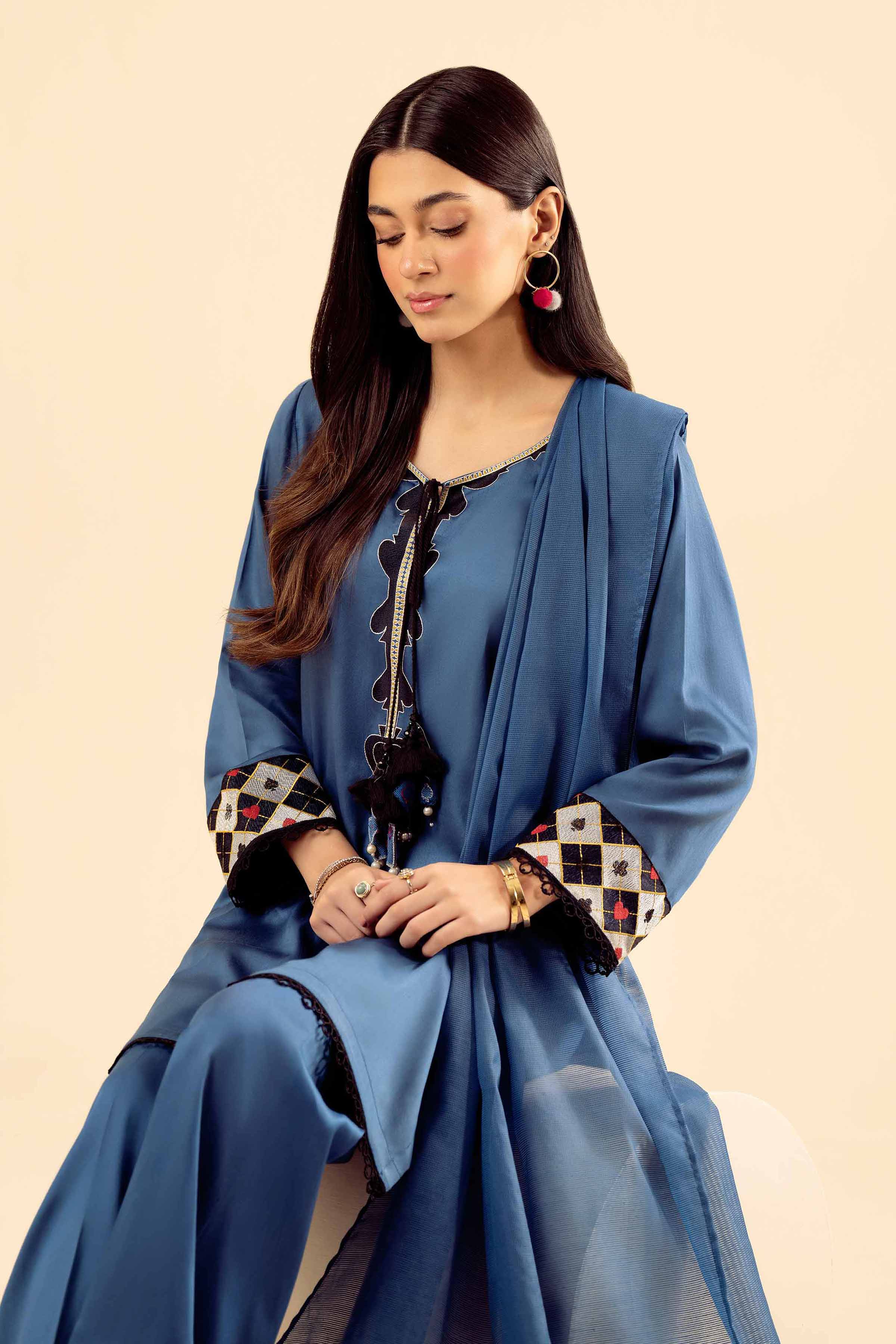 3 Piece - Basic Suit - PW25-27 for Women - Pret Collection | Nishat | Shop Online