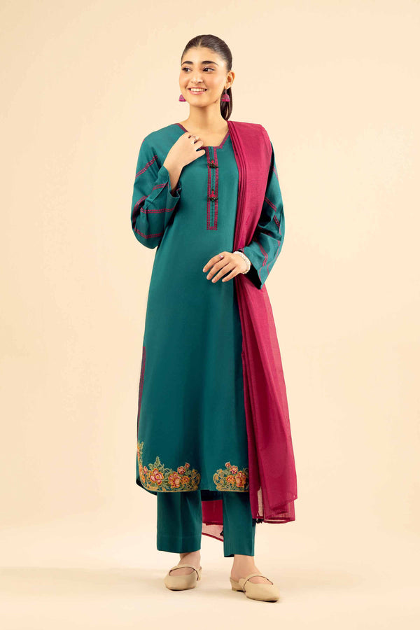 3 Piece - Embroidered Suit - PW25-30 for Women - Pret Collection | Nishat | Shop Online