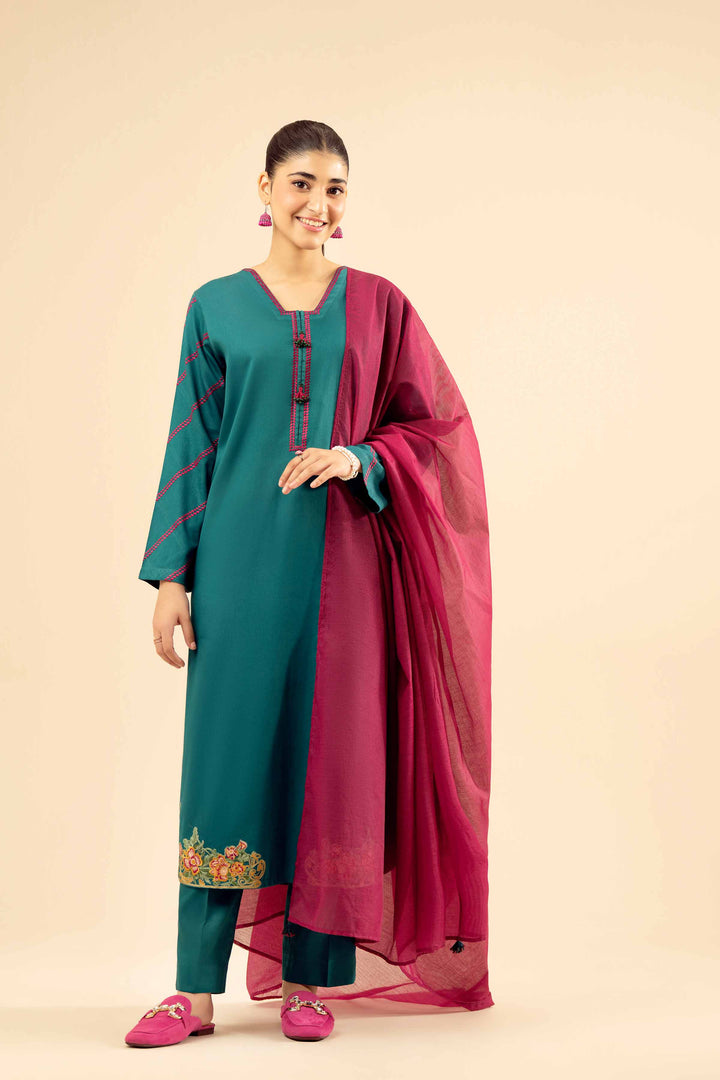 3 Piece - Embroidered Suit - PW25-30 for Women - Pret Collection | Nishat | Shop Online