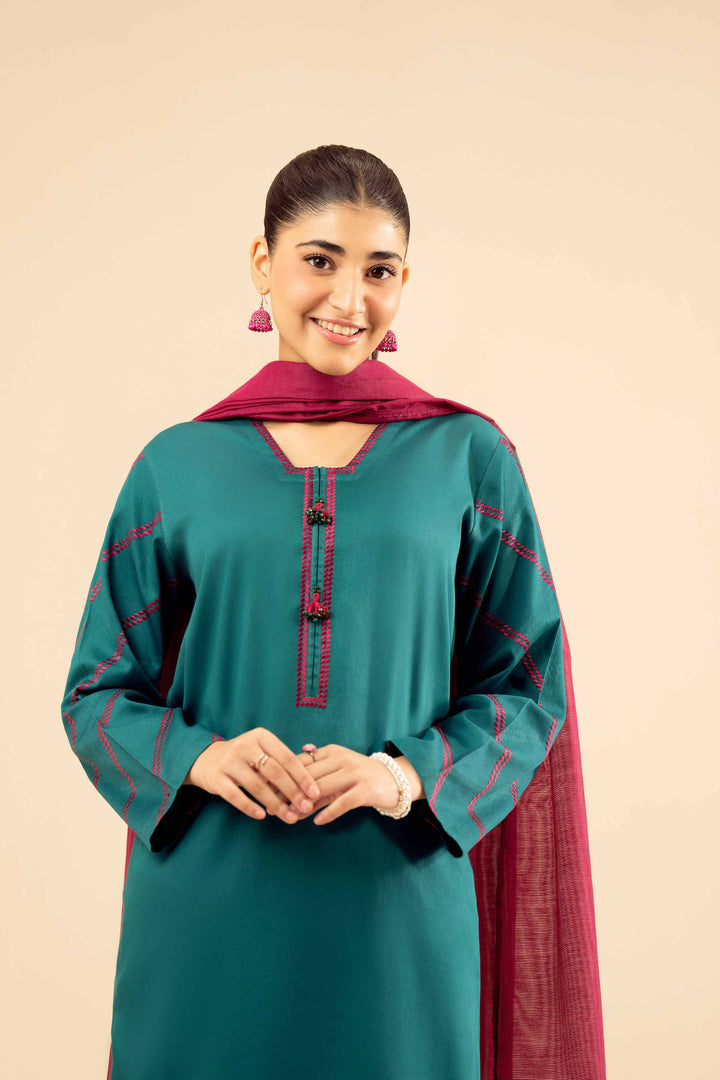 3 Piece - Embroidered Suit - PW25-30 for Women - Pret Collection | Nishat | Shop Online