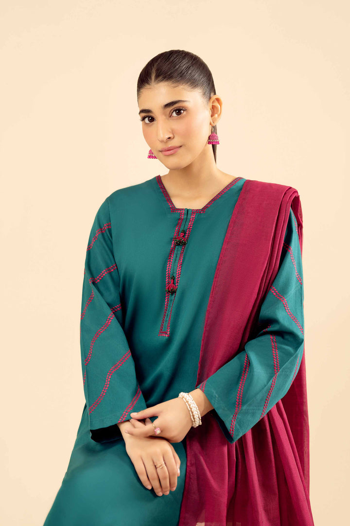 3 Piece - Embroidered Suit - PW25-30 for Women - Pret Collection | Nishat | Shop Online