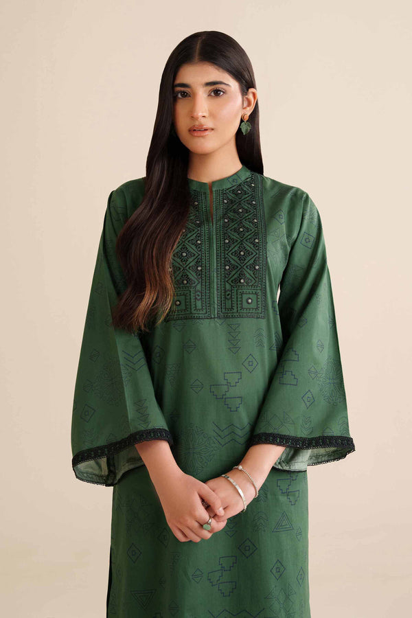2 Piece - Printed Embroidered Suit - PW25-33
