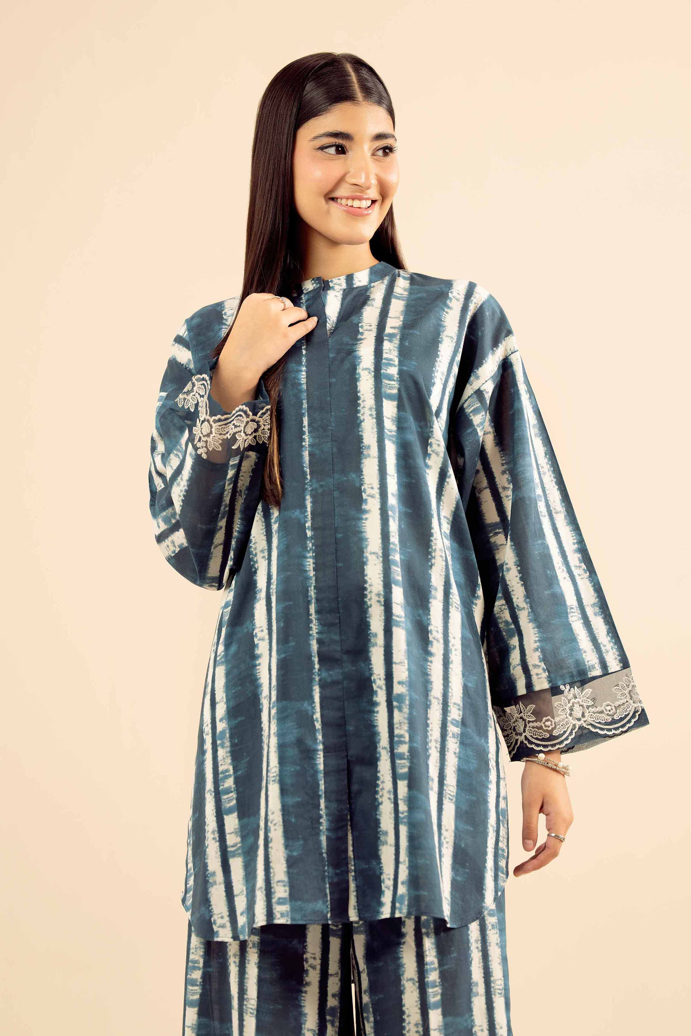 2 Piece - Printed Embroidered Suit - PW25-38 for Women - Pret Collection | Nishat | Shop Online
