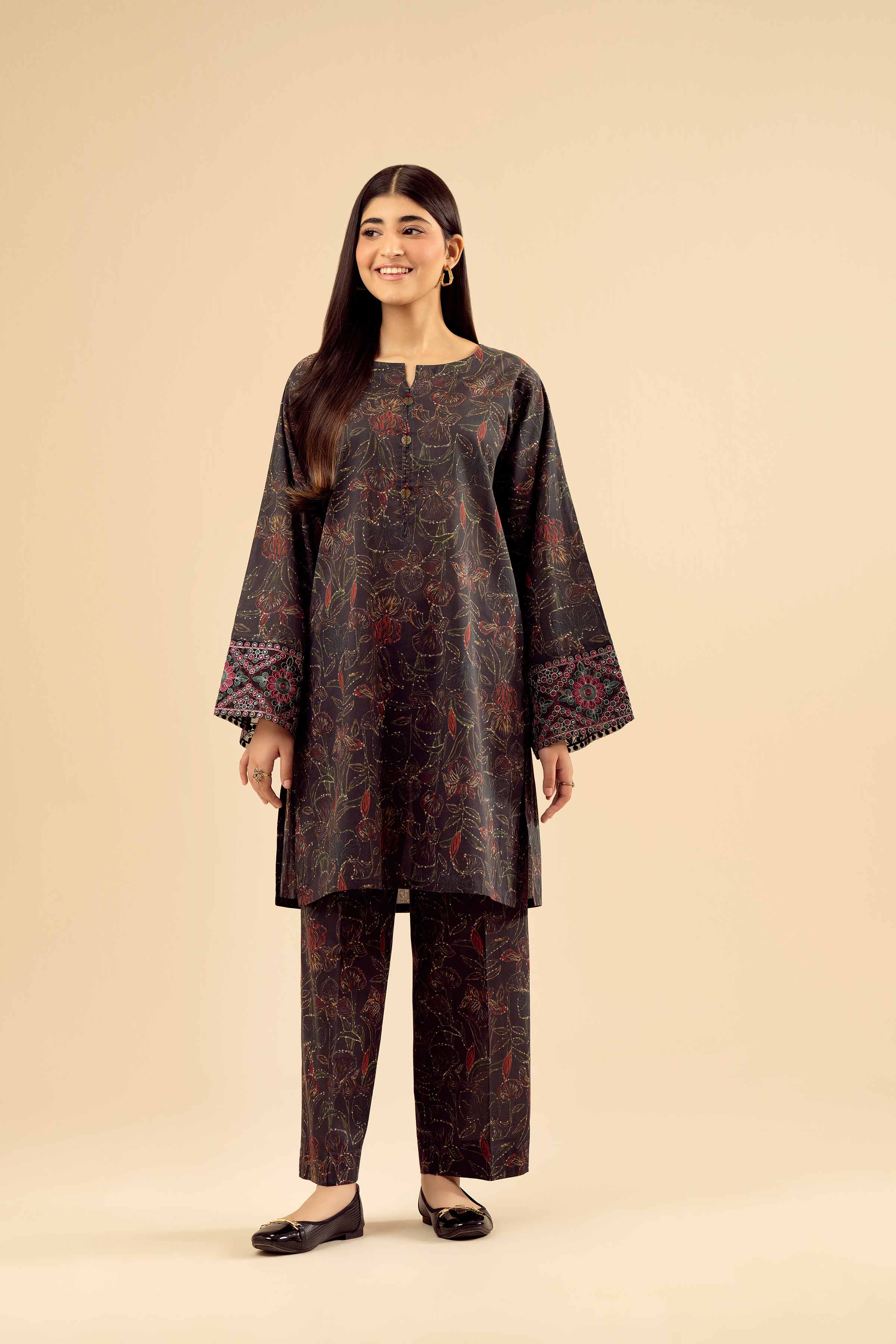 2 Piece - Printed Embroidered Suit - PW25-40 for Women - Pret Collection | Nishat | Shop Online