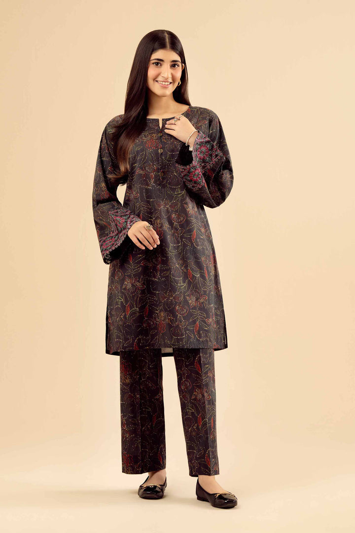 2 Piece - Printed Embroidered Suit - PW25-40 for Women - Pret Collection | Nishat | Shop Online