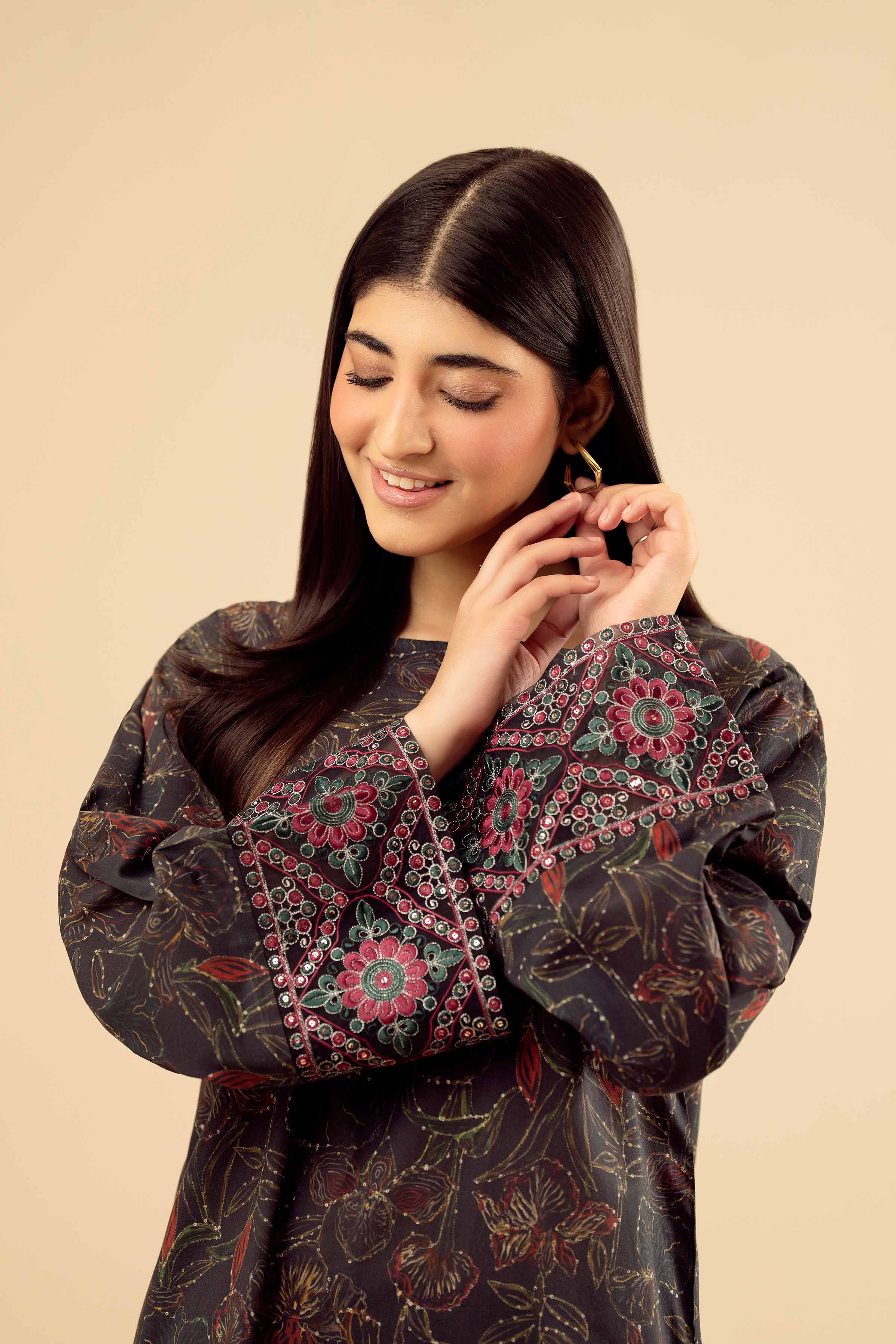 2 Piece - Printed Embroidered Suit - PW25-40 for Women - Pret Collection | Nishat | Shop Online